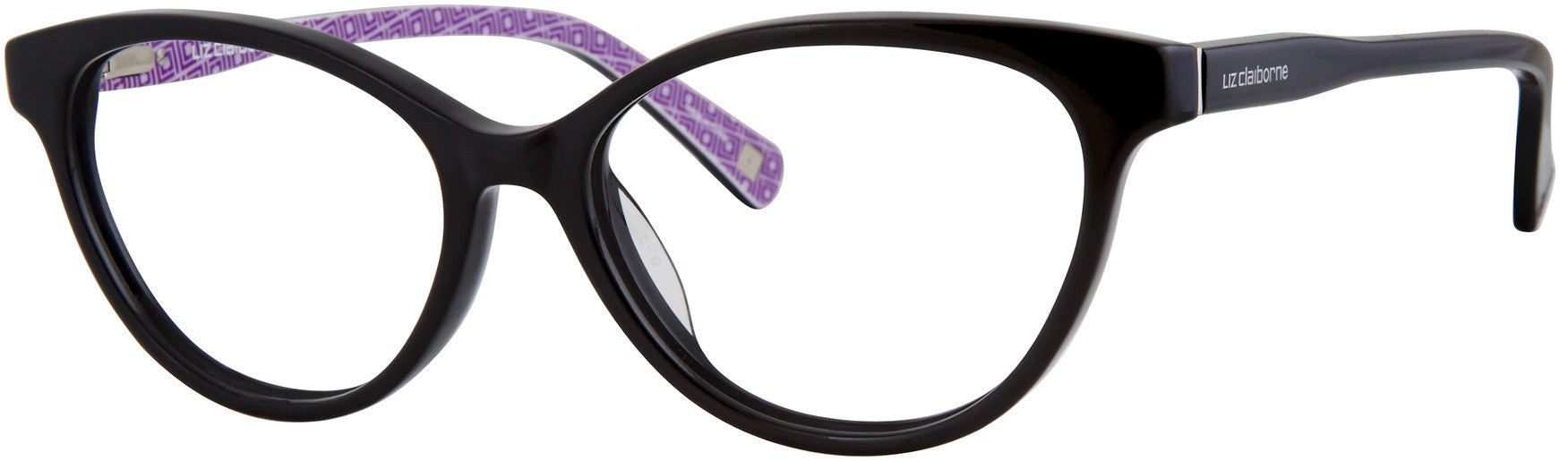  Liz Claiborne 452 Cat Eye/butterfly Eyeglasses 0807-0807  Black (00 Demo Lens)
