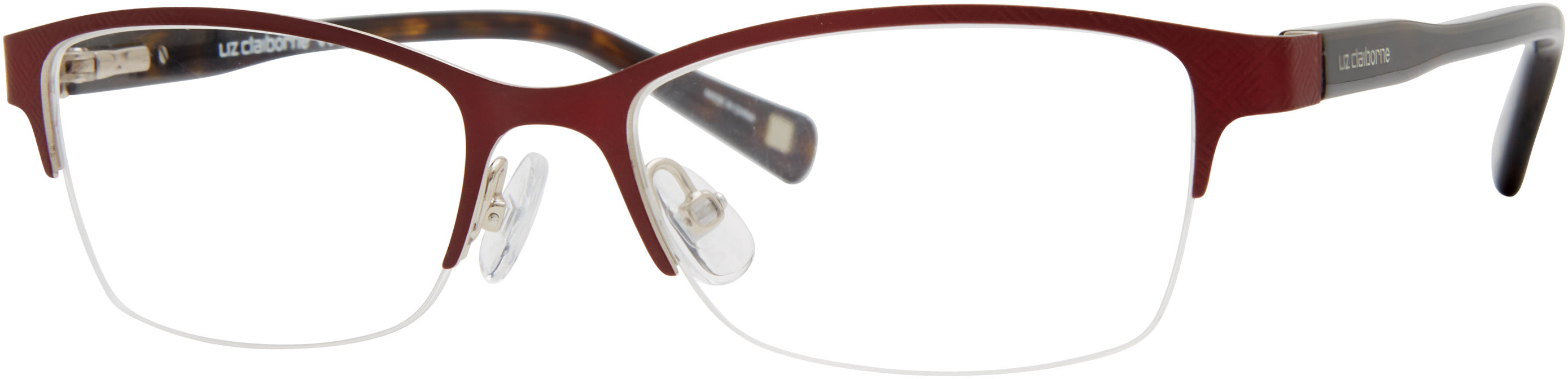  Liz Claiborne 456 Rectangular Eyeglasses 0LHF-0LHF  Opal Burgundy (00 Demo Lens)