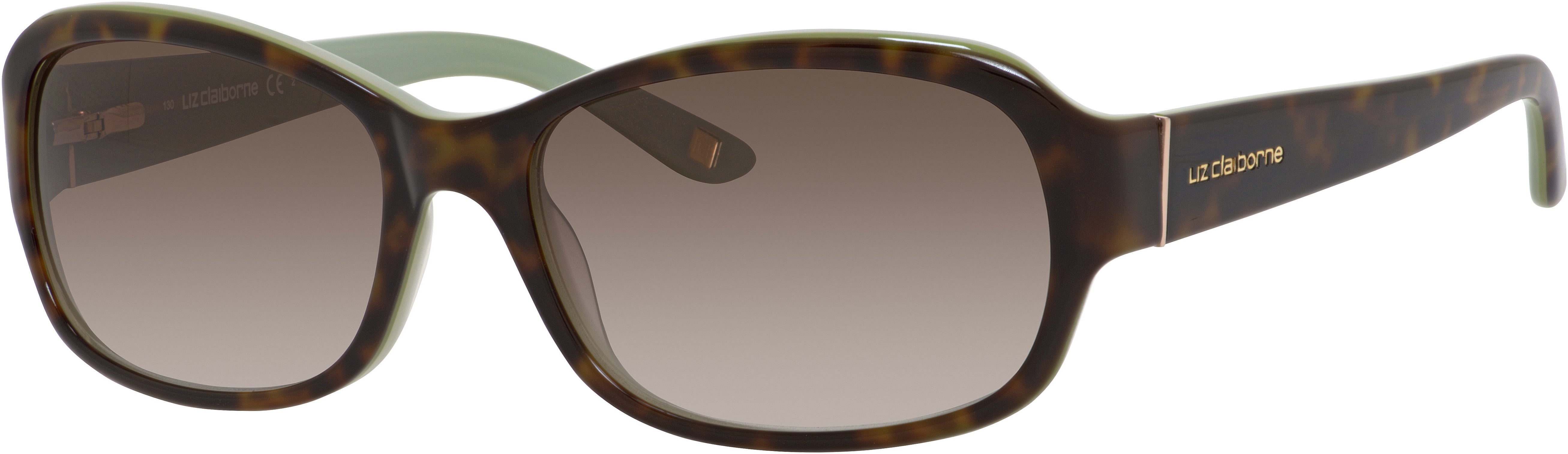  Liz Claiborne 560/S Rectangular Sunglasses 0JGP-0JGP  Lime Havana (JS Brown Gradient)