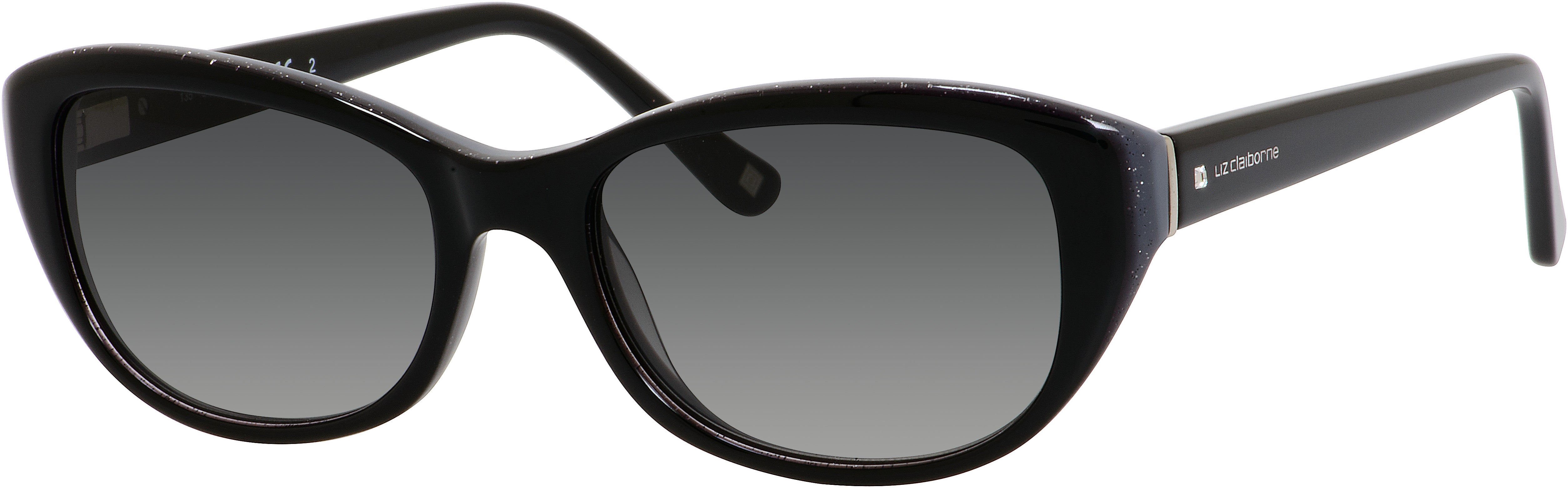  Liz Claiborne 561/S Oval Sunglasses 0DV1-0DV1  Black Lurex (F8 Gray Gradient)