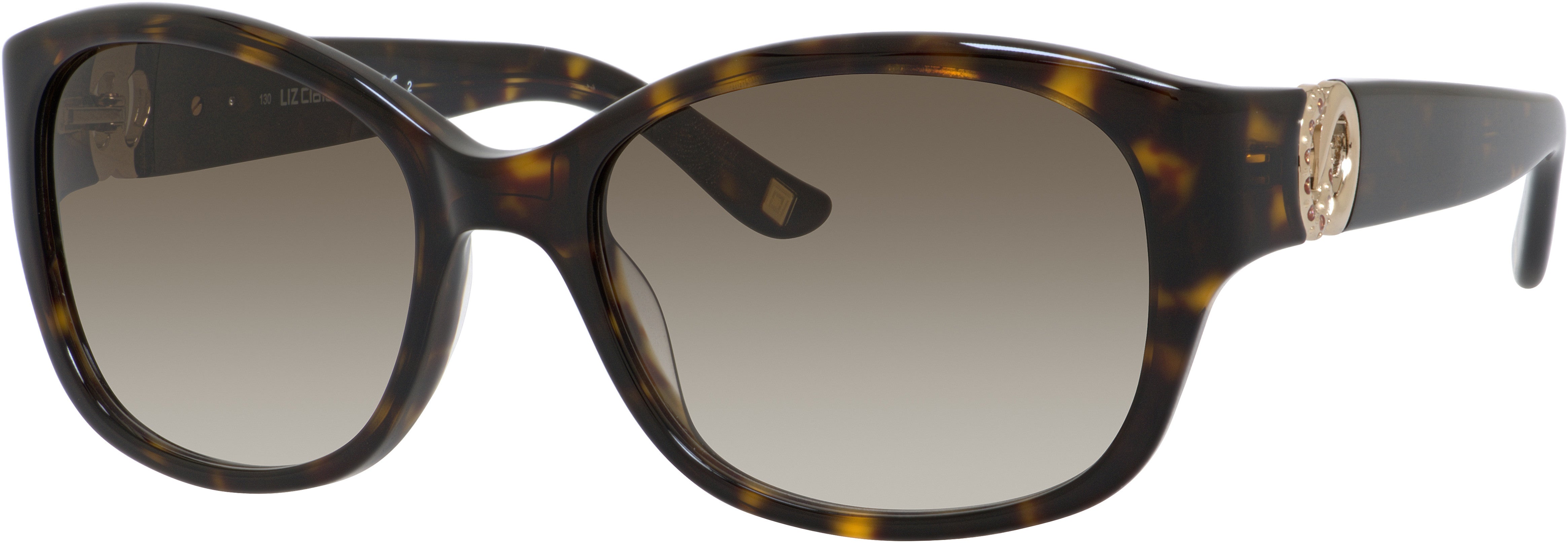  Liz Claiborne 565/S Butterfly Sunglasses 0086-0086  Dark Havana (JS Brown Gradient)