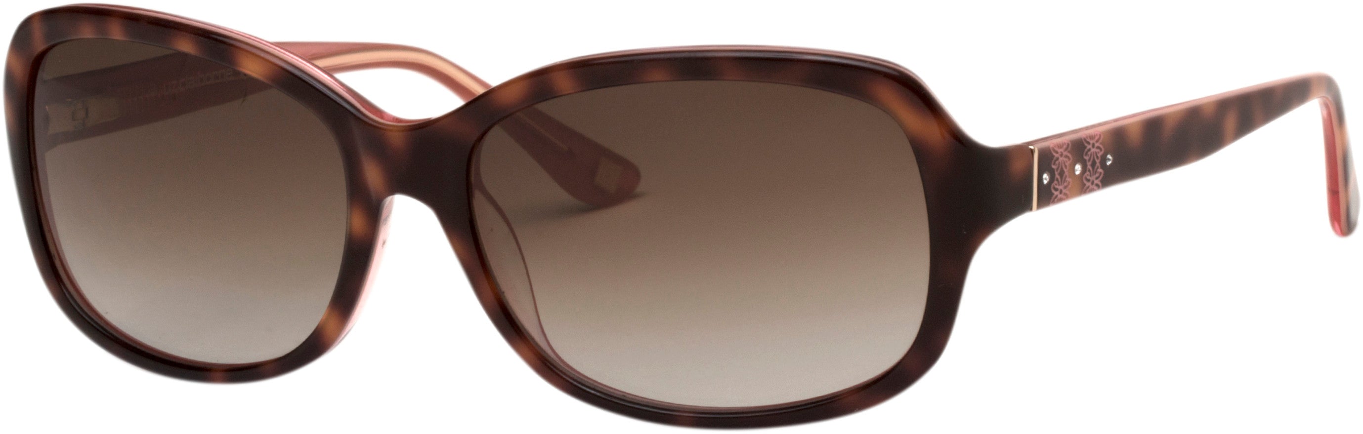  Liz Claiborne 567/S Cat Eye/butterfly Sunglasses 00T4-00T4  Havana Pink (HA Brown Gradient)