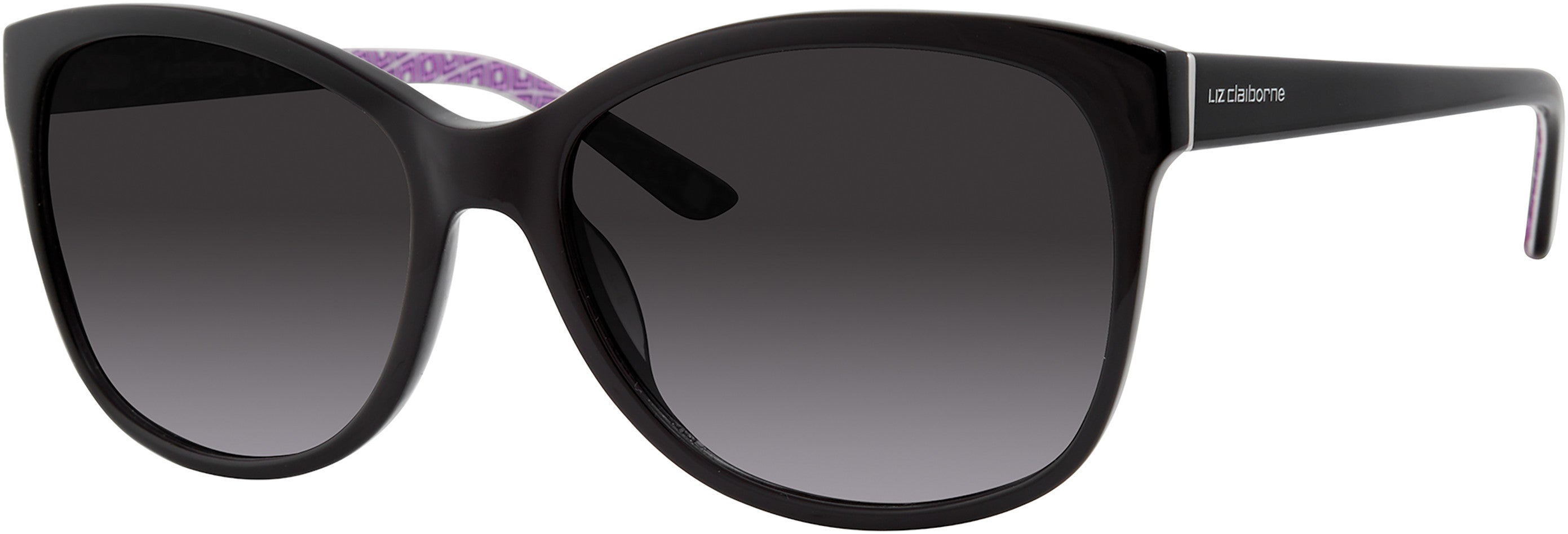  Liz Claiborne 570/S Cat Eye/butterfly Sunglasses 0807-0807  Black (9O Dark Gray Gradient)