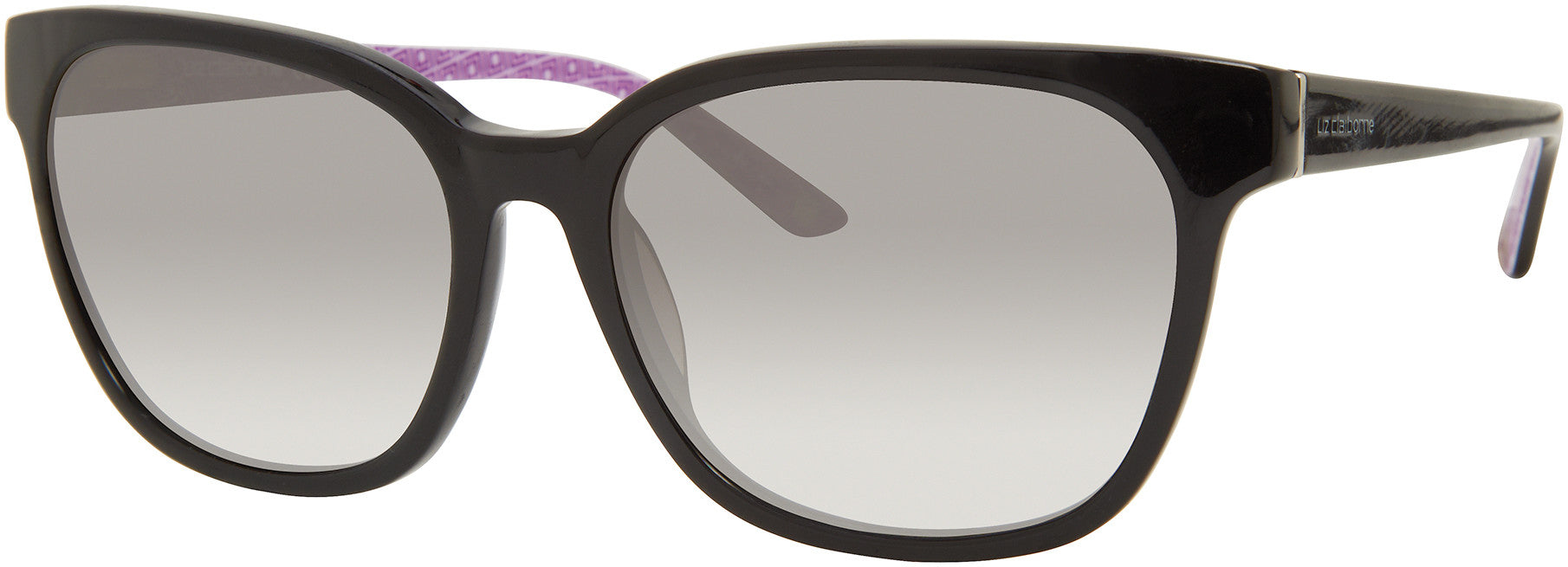  Liz Claiborne 572/S Oval Modified Sunglasses 0807-0807  Black (9O Dark Gray Gradient)