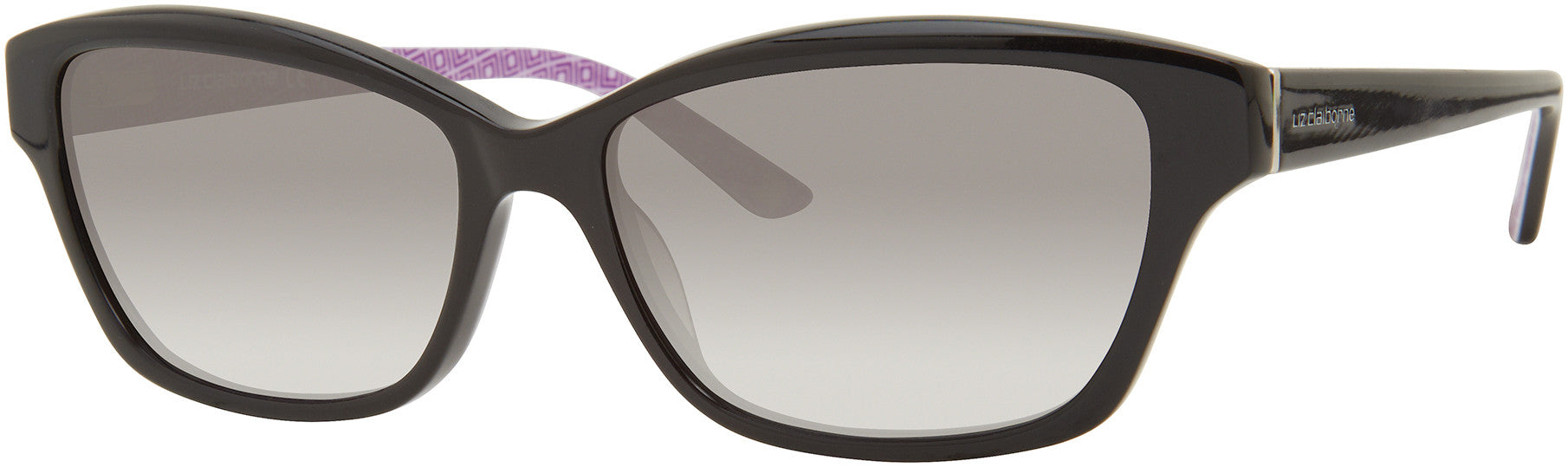  Liz Claiborne 574/S Rectangular Sunglasses 0807-0807  Black (9O Dark Gray Gradient)