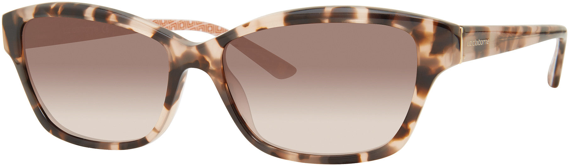  Liz Claiborne 574/S Rectangular Sunglasses 0HT8-0HT8  Pink Havana (HA Brown Gradient)