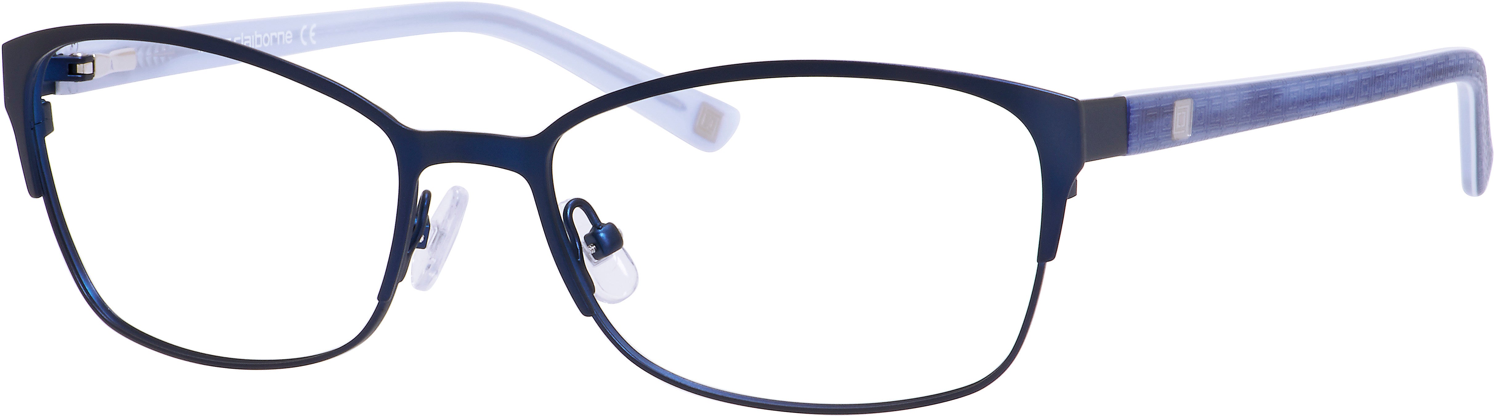  Liz Claiborne 605 Rectangular Eyeglasses 0DA4-0DA4  Satin Navy (00 Demo Lens)