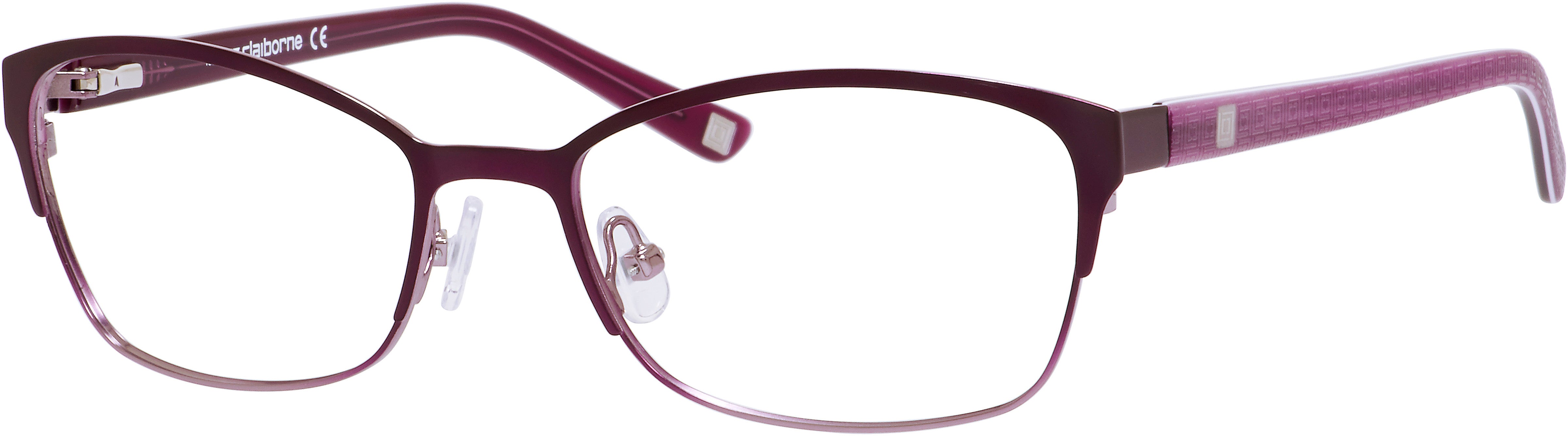  Liz Claiborne 605 Rectangular Eyeglasses 0FS7-0FS7  Plum Fade (00 Demo Lens)