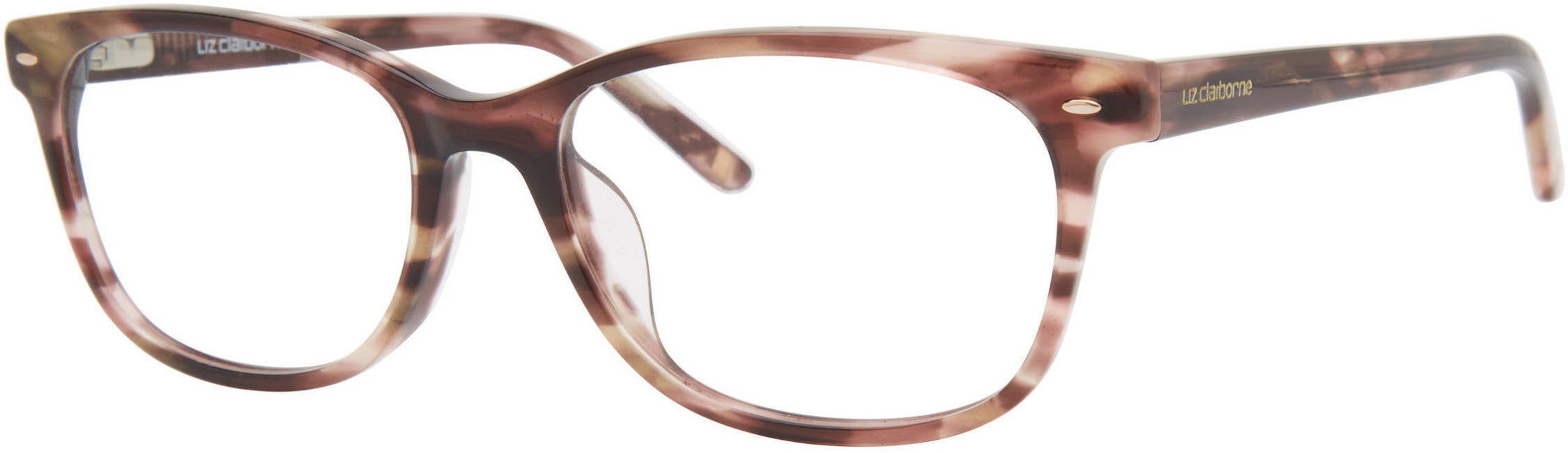  Liz Claiborne 607/N Cat Eye/butterfly Eyeglasses 0HT8-0HT8  Pink Havana (00 Demo Lens)