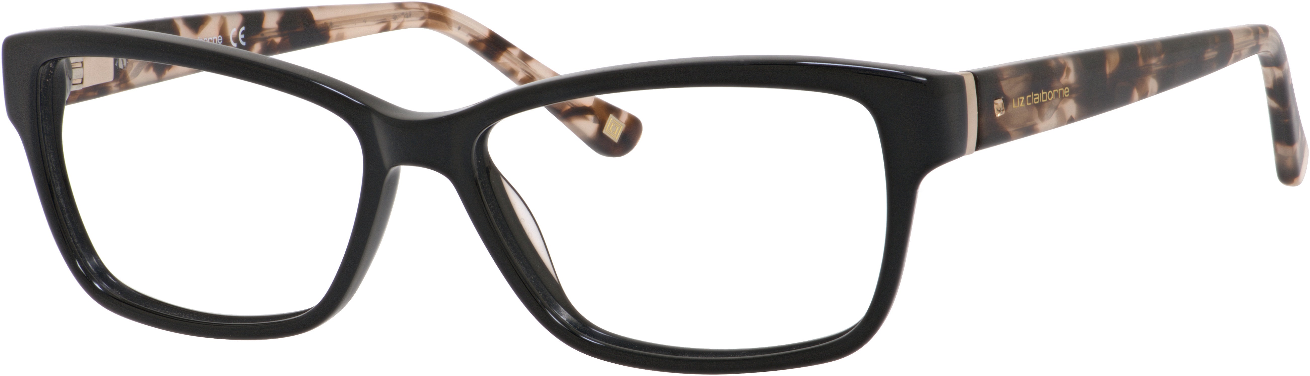  Liz Claiborne 616 Rectangular Eyeglasses 0807-0807  Black (00 Demo Lens)