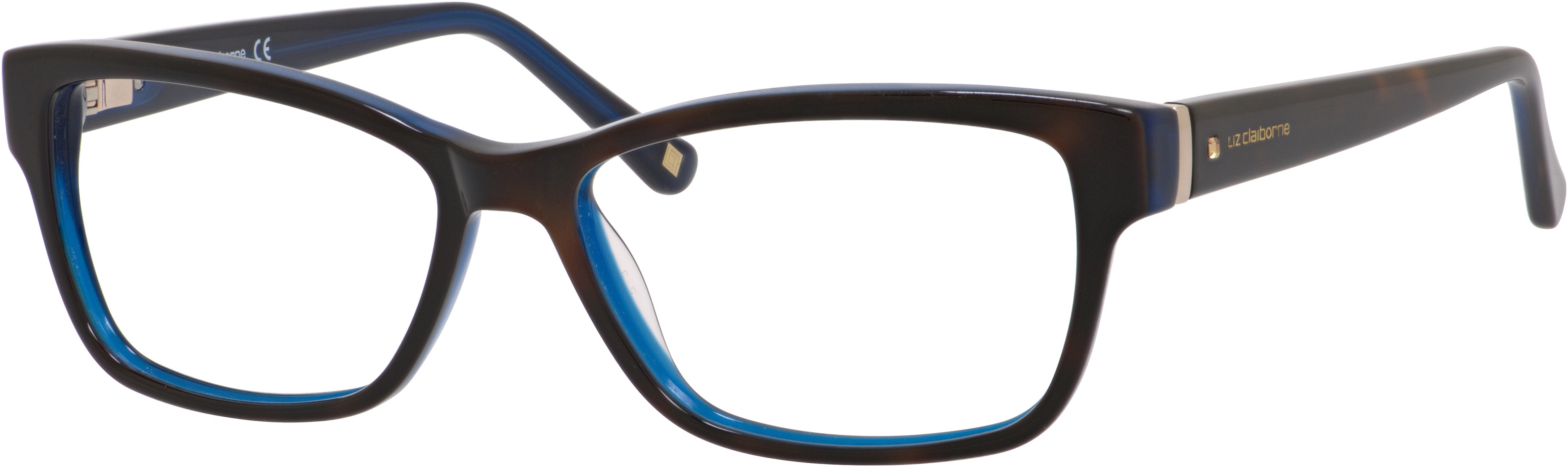  Liz Claiborne 616 Rectangular Eyeglasses 0DW2-0DW2  Havana Blue (00 Demo Lens)