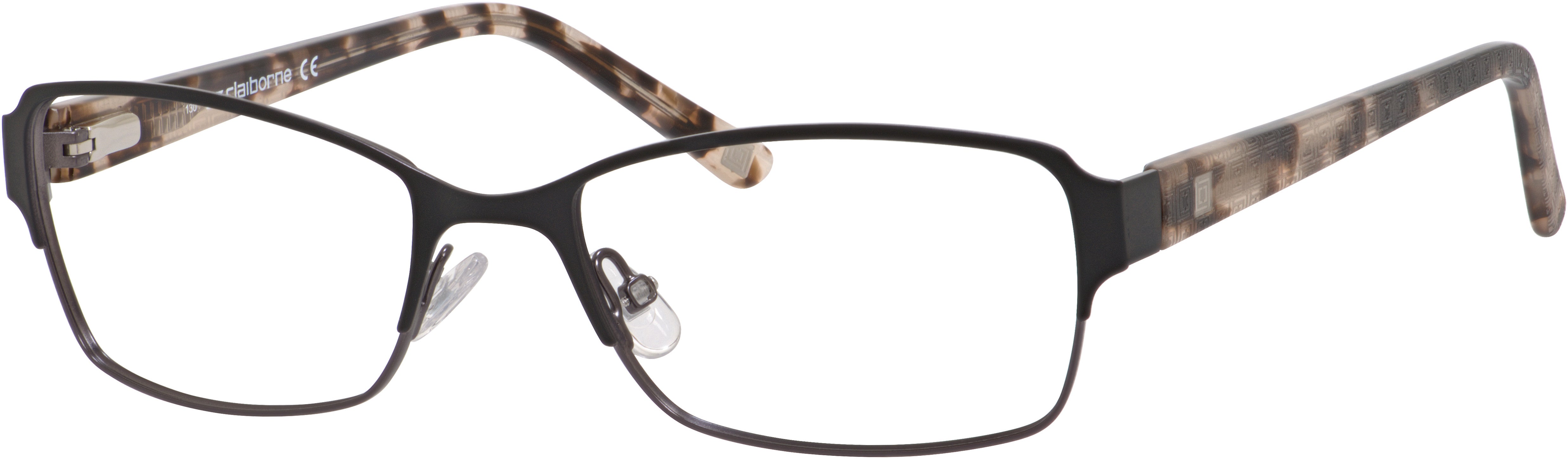  Liz Claiborne 622 Rectangular Eyeglasses 0003-0003  Satin Black (00 Demo Lens)