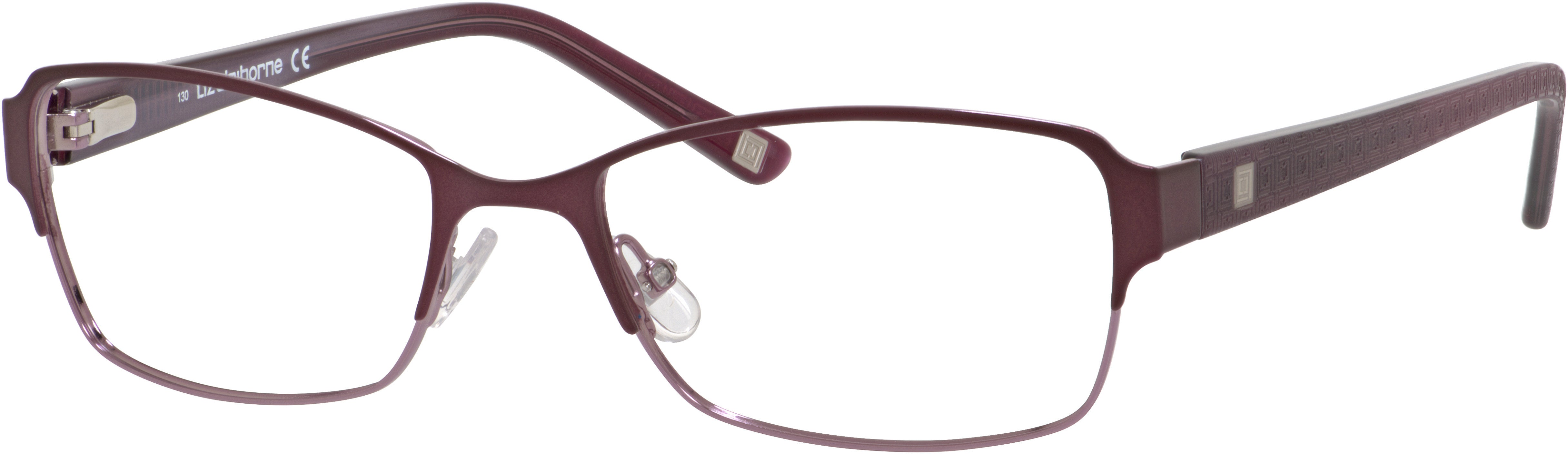  Liz Claiborne 622 Rectangular Eyeglasses 0ESK-0ESK  Satin Plum (00 Demo Lens)