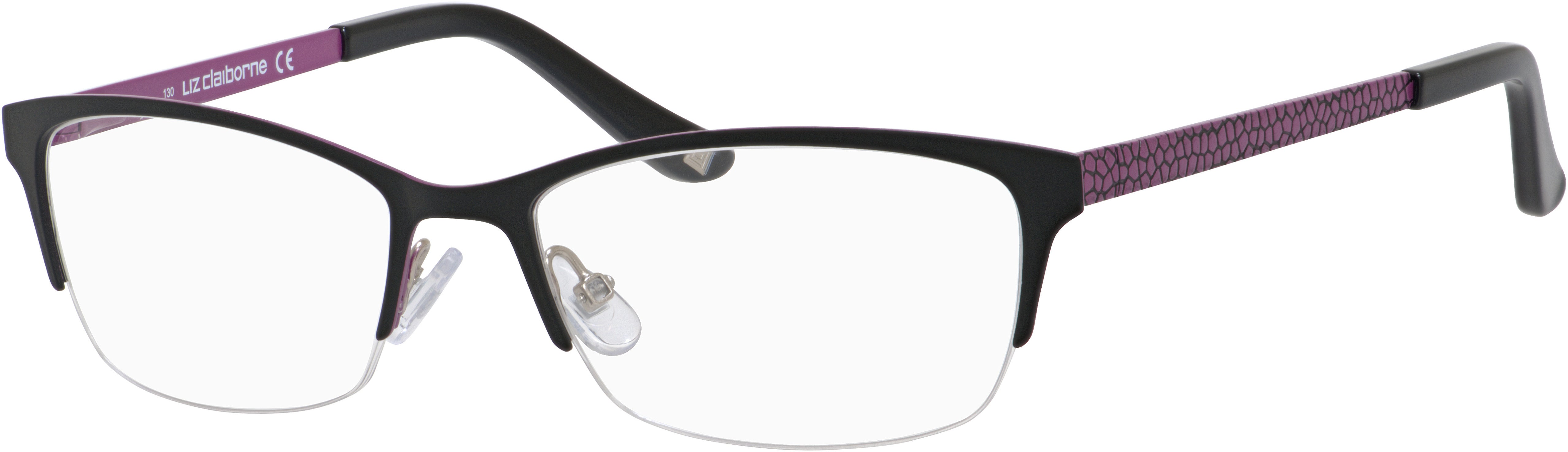  Liz Claiborne 629 Rectangular Eyeglasses 0003-0003  Semi Matte Black (00 Demo Lens)