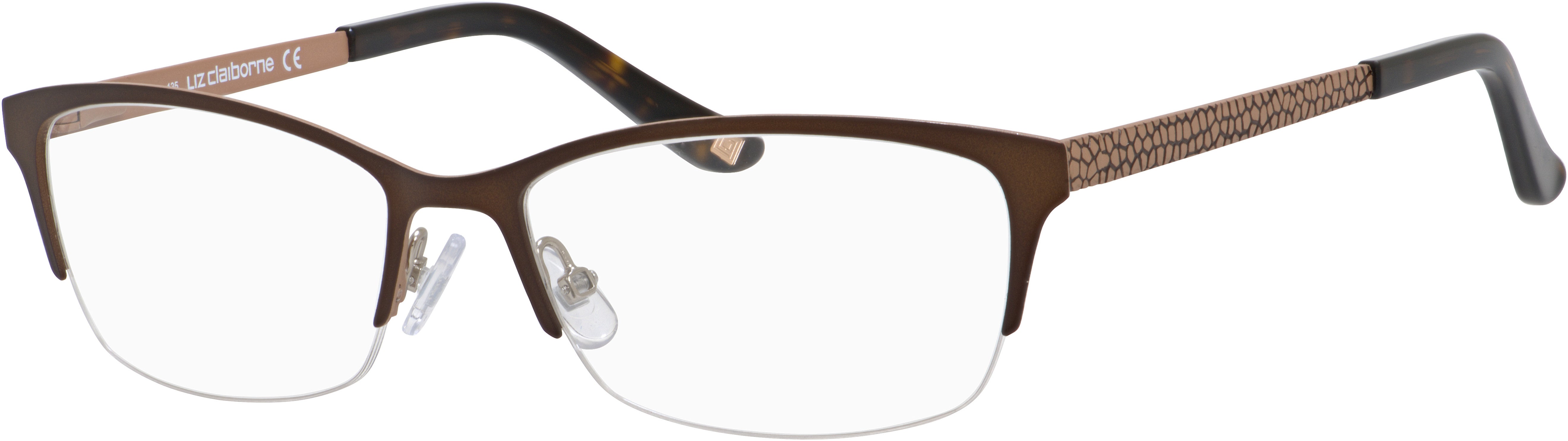  Liz Claiborne 629 Rectangular Eyeglasses 0YT6-0YT6  Semi Matte Brown (00 Demo Lens)