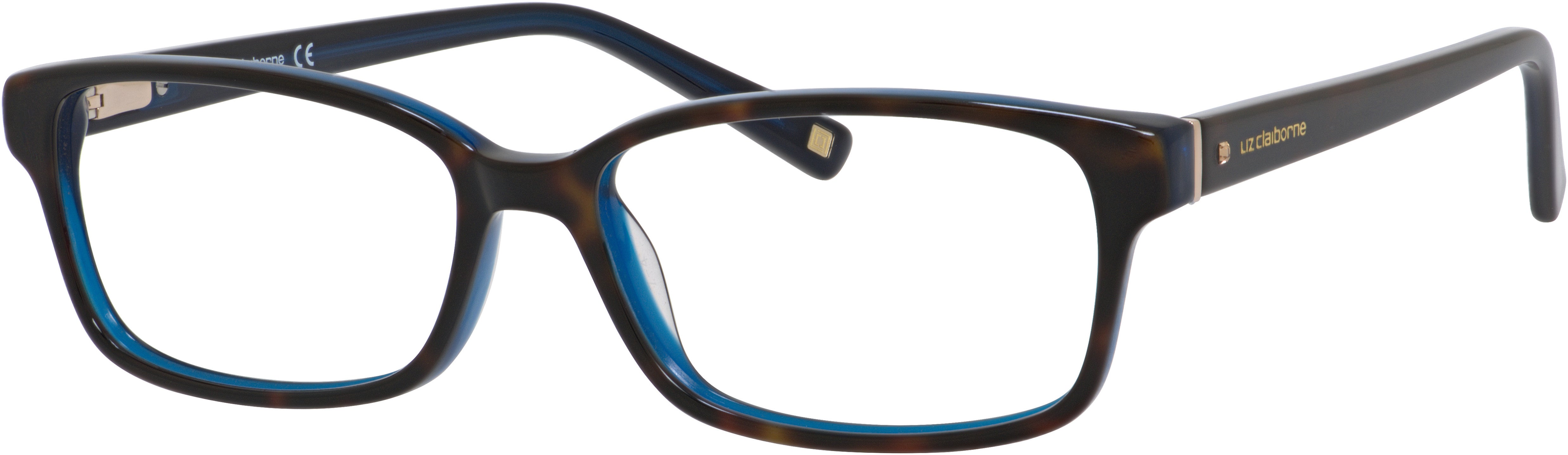  Liz Claiborne 633 Rectangular Eyeglasses 0IPR-0IPR  Havana Blue (00 Demo Lens)