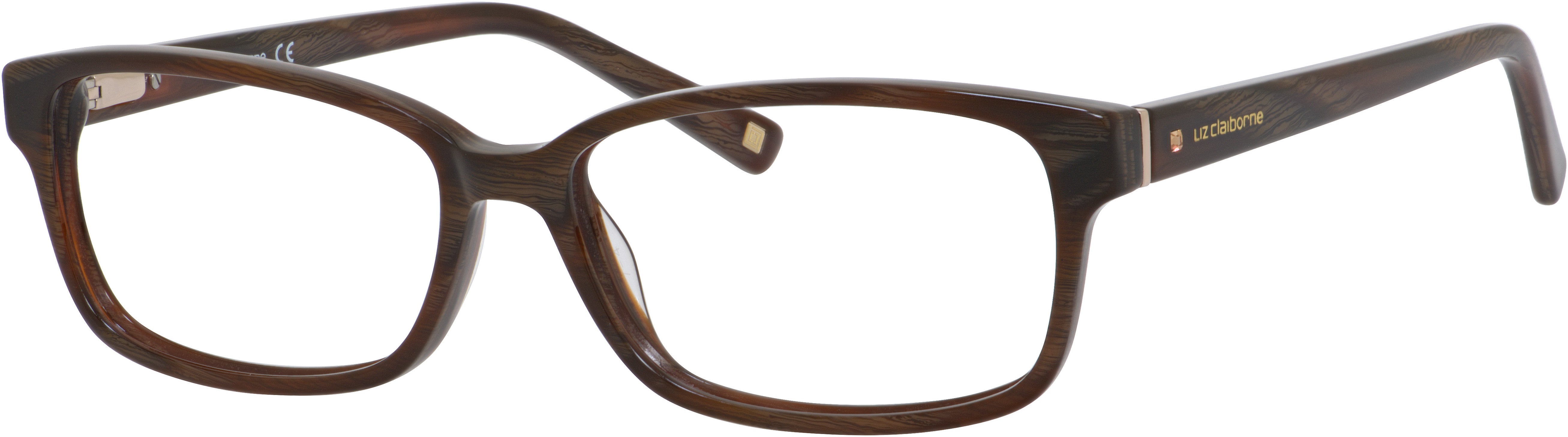  Liz Claiborne 633 Rectangular Eyeglasses 0WR9-0WR9  Brown Havana (00 Demo Lens)