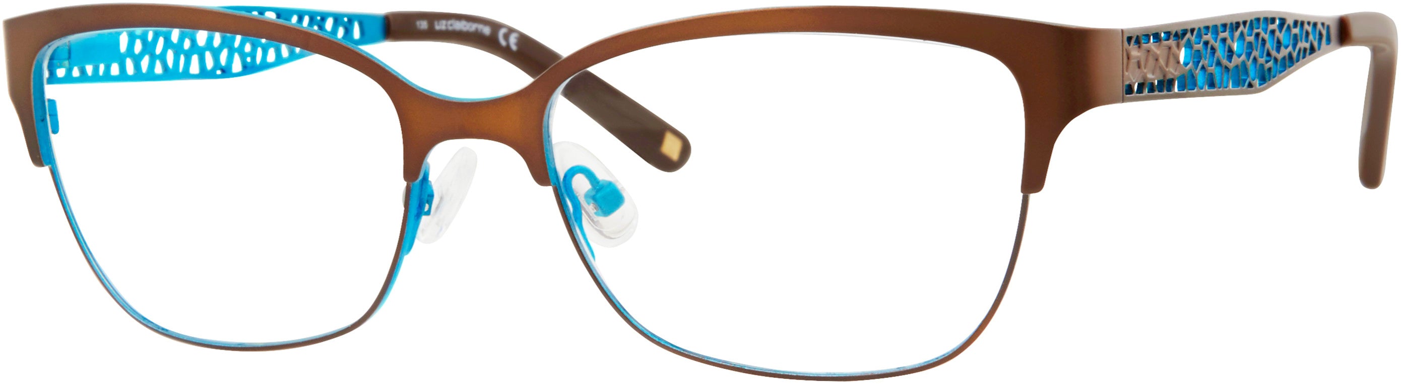  Liz Claiborne 643 Square Eyeglasses 0XL7-0XL7  Brown Green (00 Demo Lens)