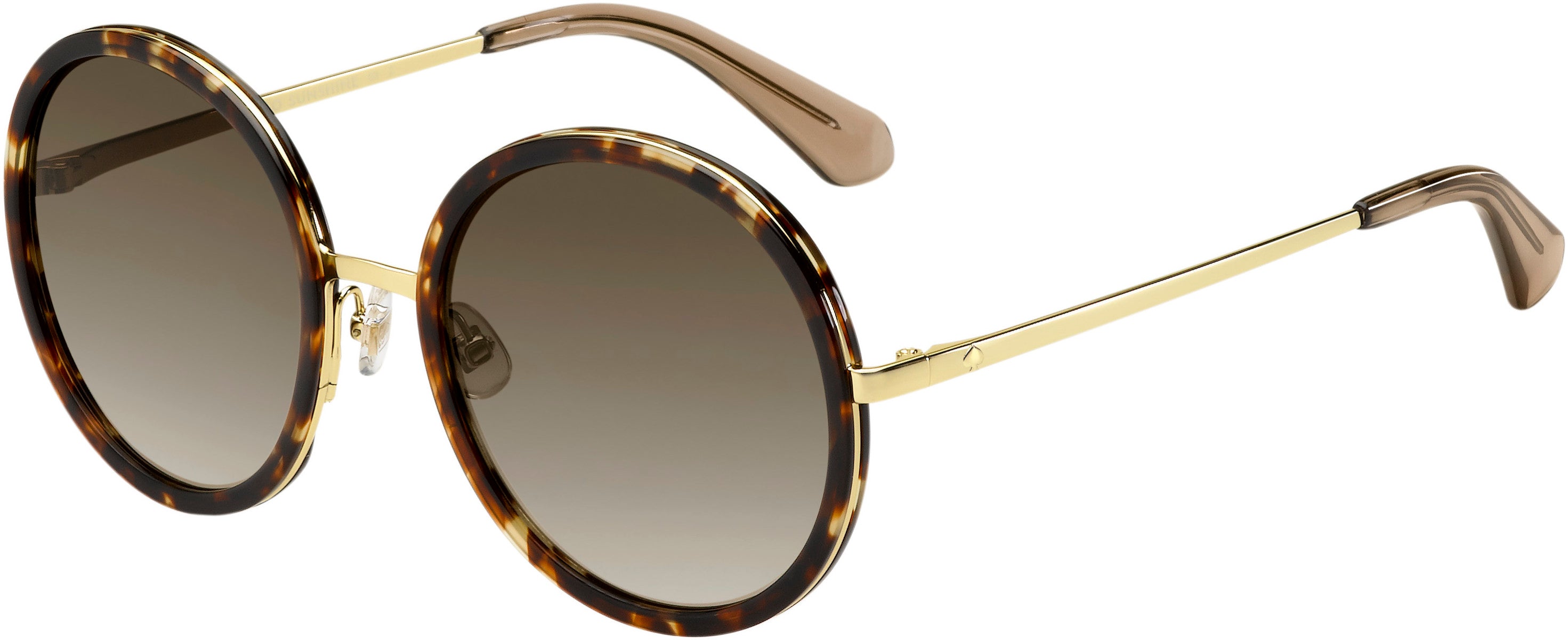Kate Spade Lamonica/S Oval Modified Sunglasses 02IK-02IK  Havana Gold (HA Brown Gradient)