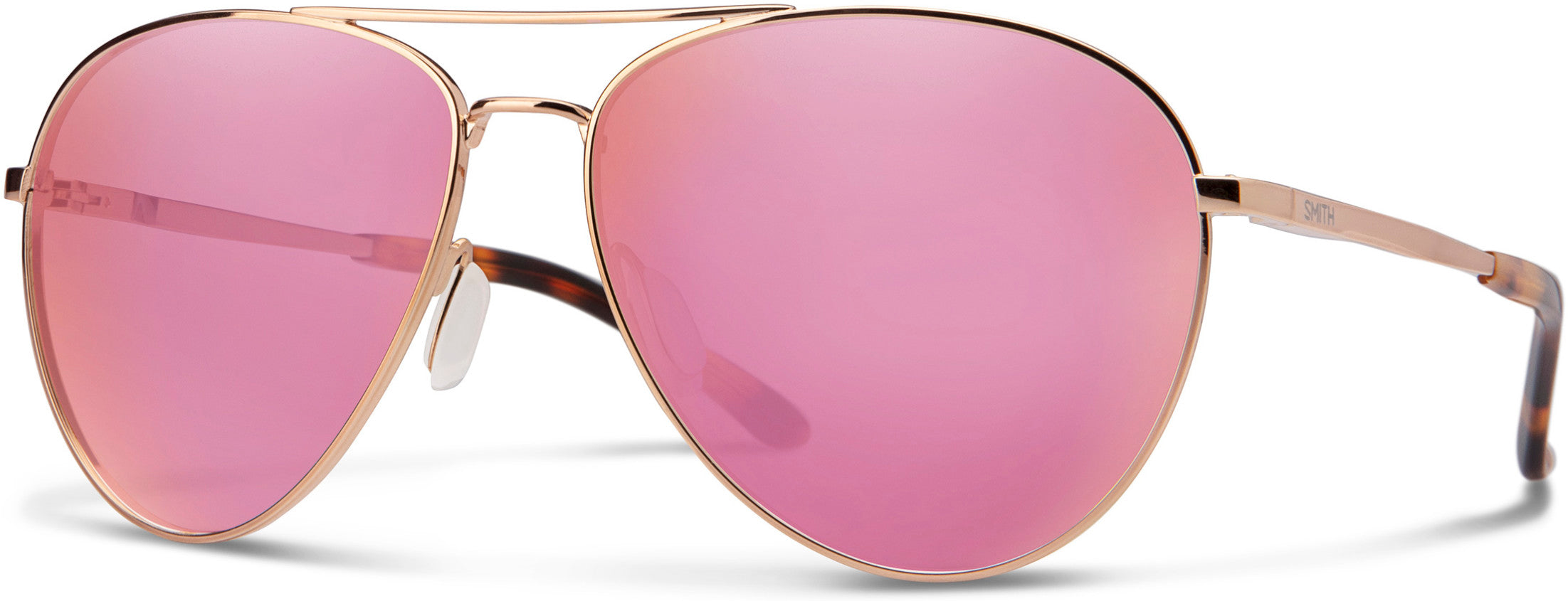 Smith Layback Aviator Sunglasses 0000-0000  Rose Gold (VQ Pink Multilayer)