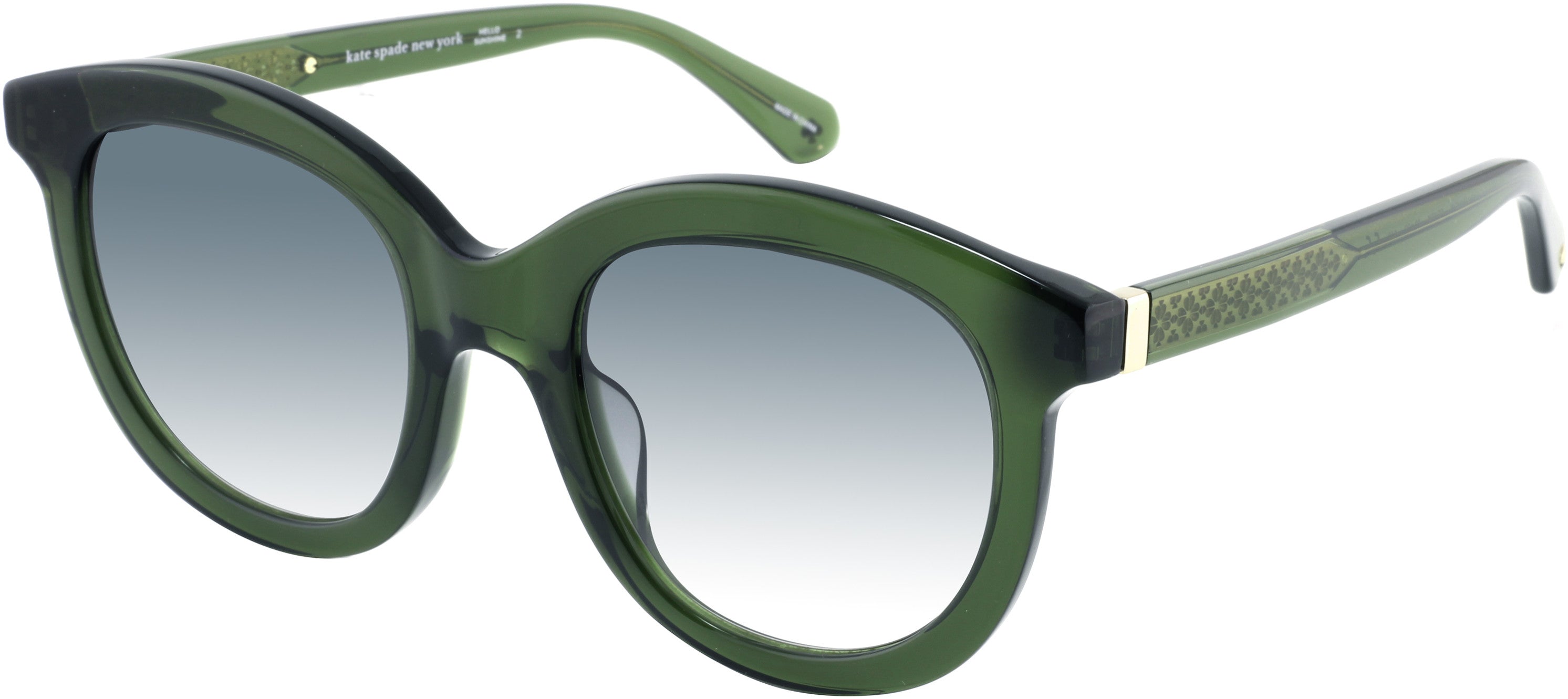 Kate Spade Lillian/G/S Oval Modified Sunglasses 00OX-00OX  Crystal Green Rust (9K Green Shaded)