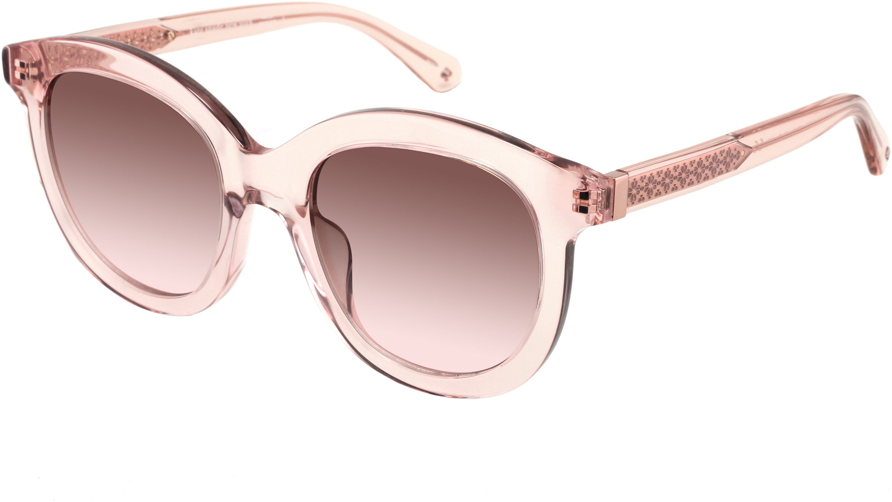 Kate Spade Lillian/G/S Oval Modified Sunglasses 02T3-02T3  Crystal Beige (M2 Brown Pink Gradient)