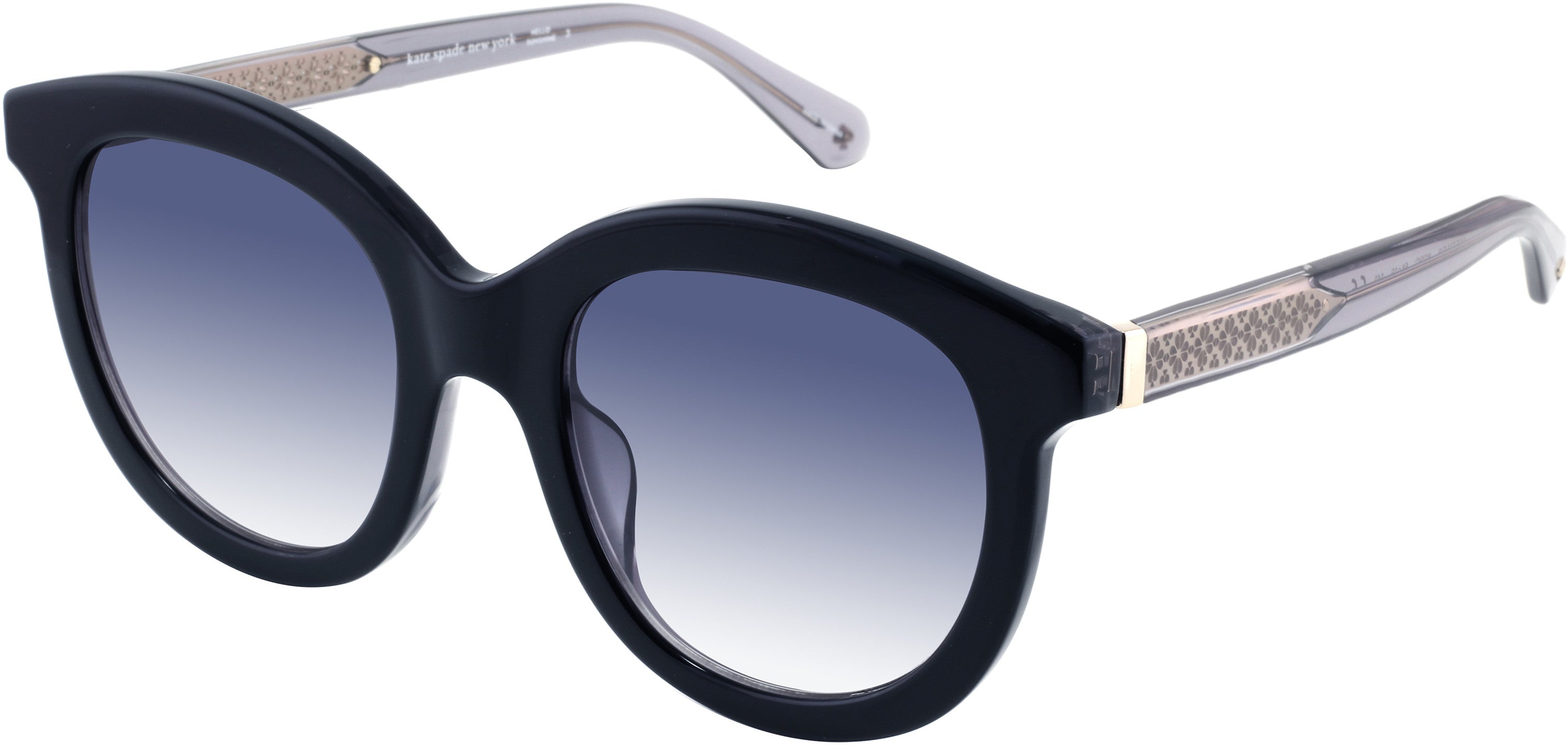 Kate Spade Lillian/G/S Oval Modified Sunglasses 0807-0807  Black (9O Dark Gray Gradient)
