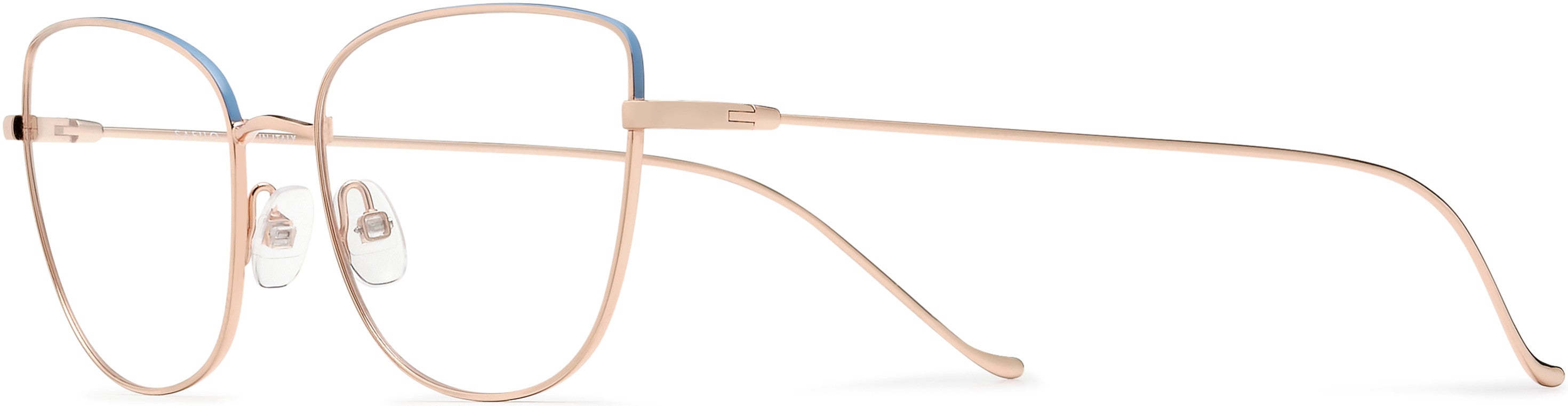 Safilo 2.0 Linea/T 10 Cat Eye/butterfly Eyeglasses 0QWU-0QWU  Gold Azure (00 Demo Lens)
