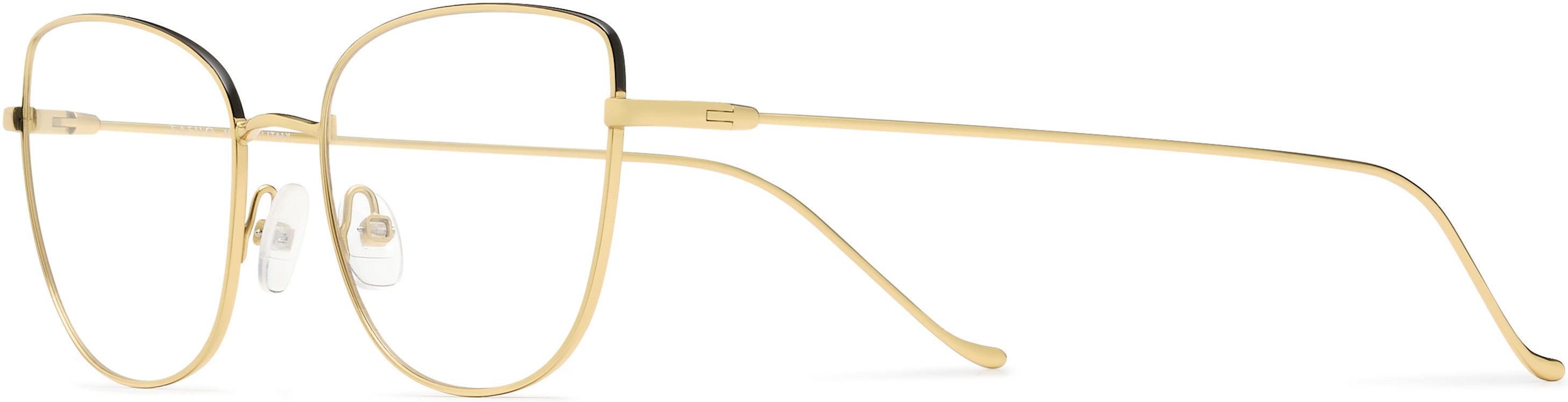 Safilo 2.0 Linea/T 10 Cat Eye/butterfly Eyeglasses 0RHL-0RHL  Gold Black (00 Demo Lens)
