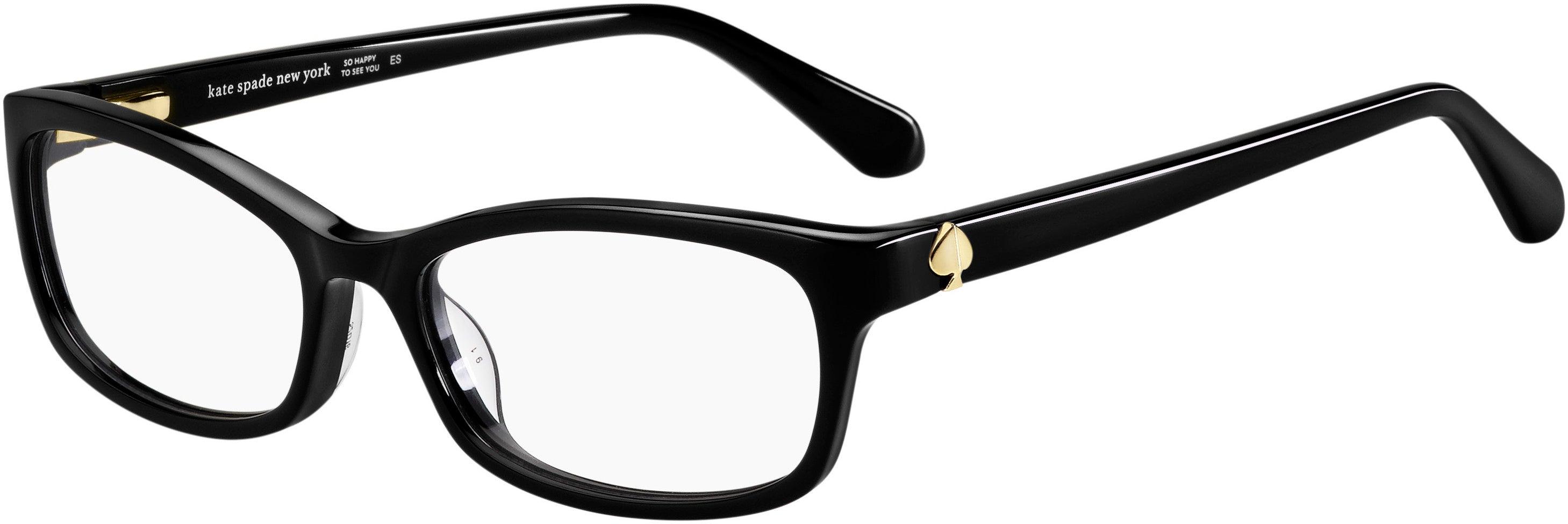Kate Spade Lizabeth Rectangular Eyeglasses 0807-0807  Black (00 Demo Lens)