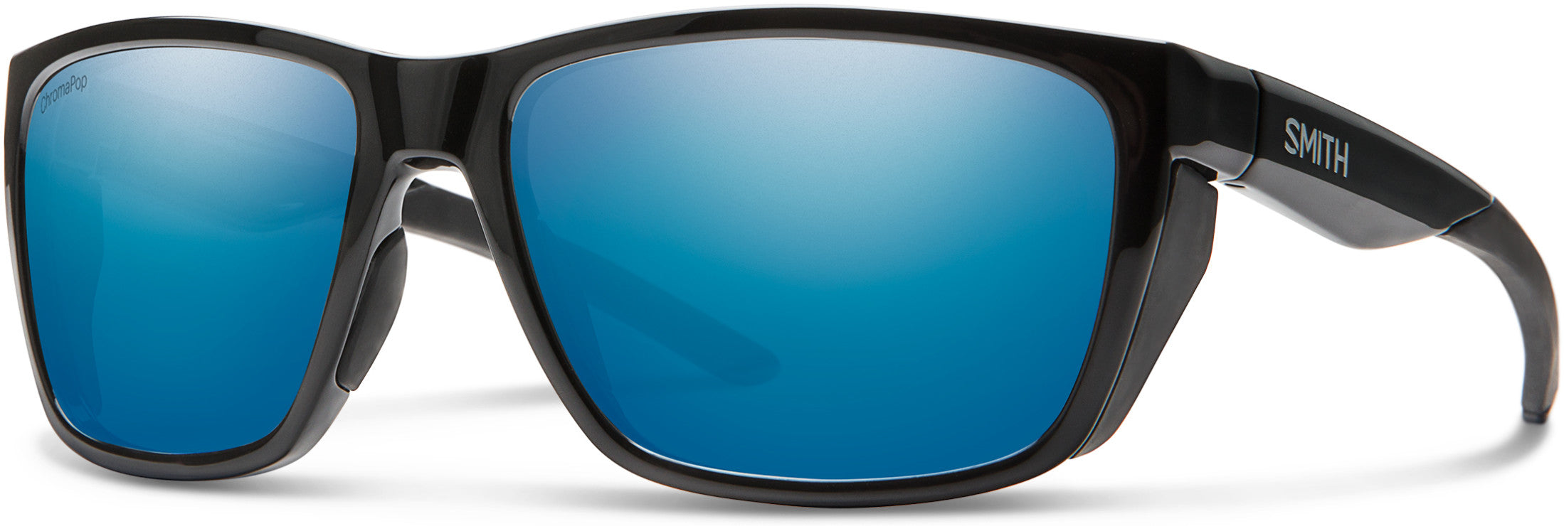 Smith Longfin Rectangular Sunglasses 0807-0807  Black (QG Blue Sp CP Pz)