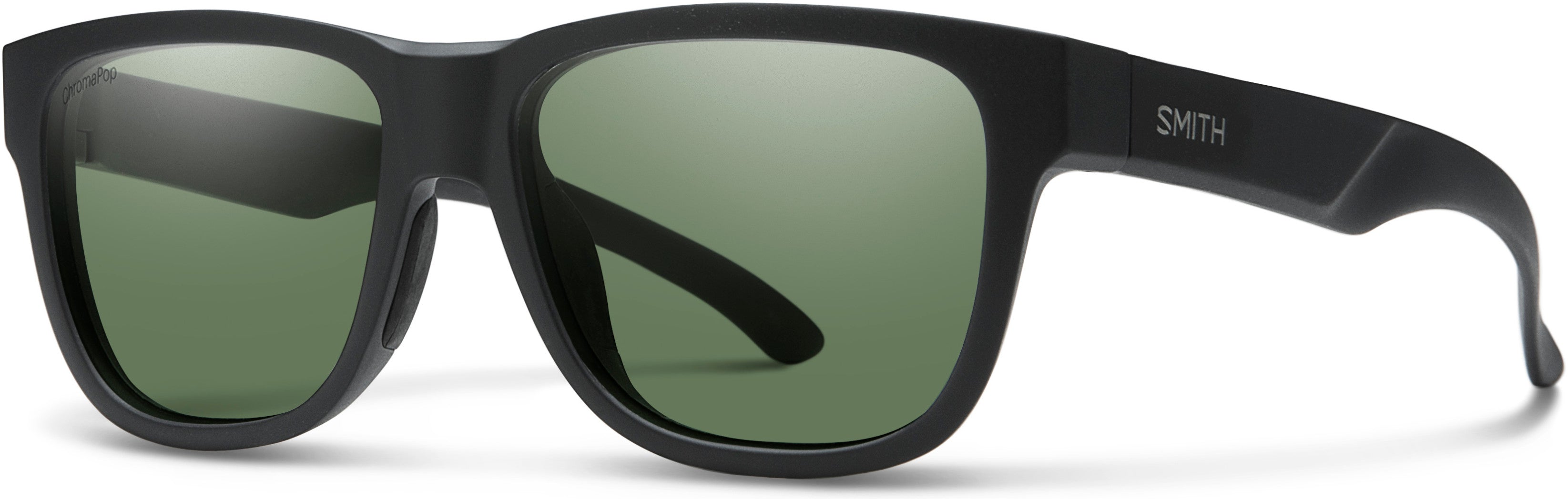 Smith Lowdown Slim 2 Rectangular Sunglasses 0003-0003  Matte Black (L7 Polarized Green CP)