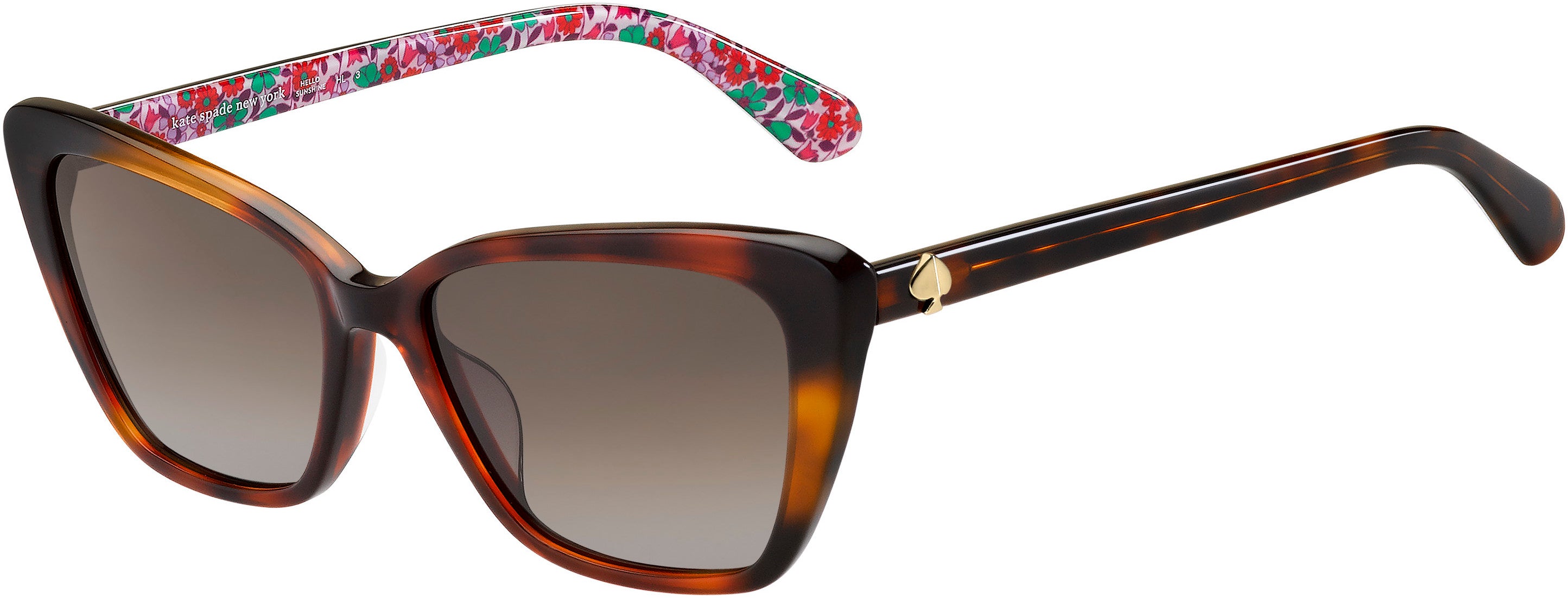 Kate Spade Lucca/G/S Cat Eye/butterfly Sunglasses 0086-0086  Dark Havana (HA Brown Gradient)