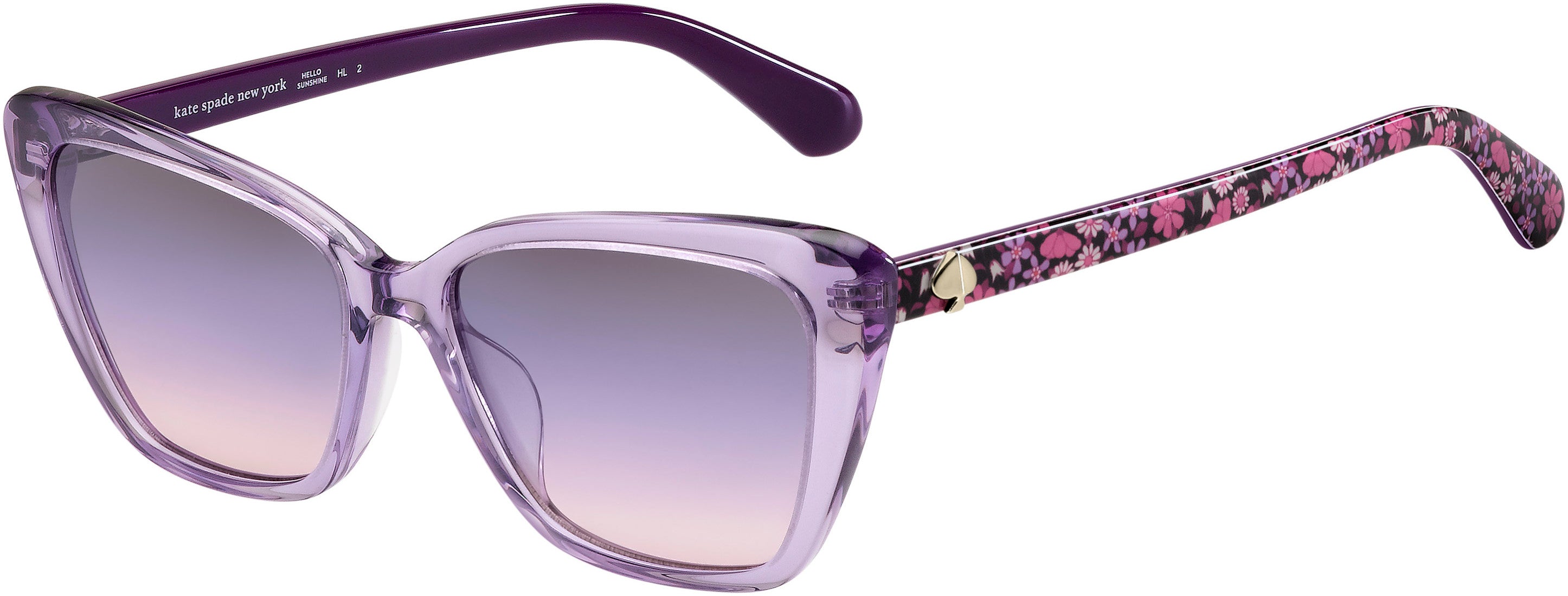Kate Spade Lucca/G/S Cat Eye/butterfly Sunglasses 0789-0789  Lilac (I4 Blue Gradient)
