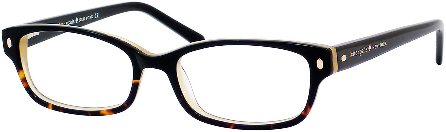 Kate Spade Lucyann Us Rectangular Eyeglasses 0JYY-0JYY  Black Tortoise Fade (00 Demo Lens)
