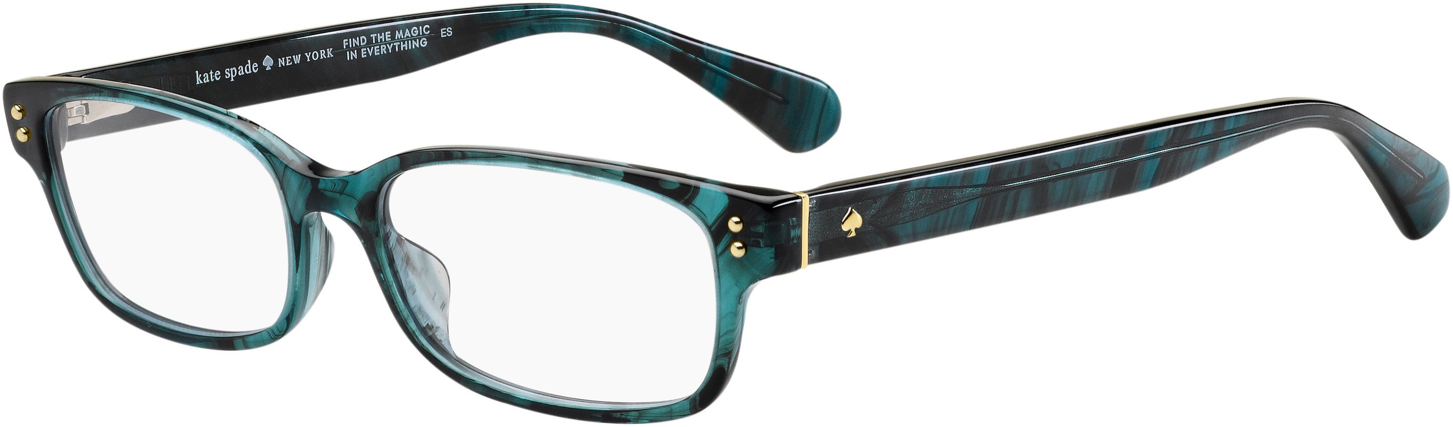 Kate Spade Lucyann 2 Rectangular Eyeglasses 01ED-01ED  Green (00 Demo Lens)