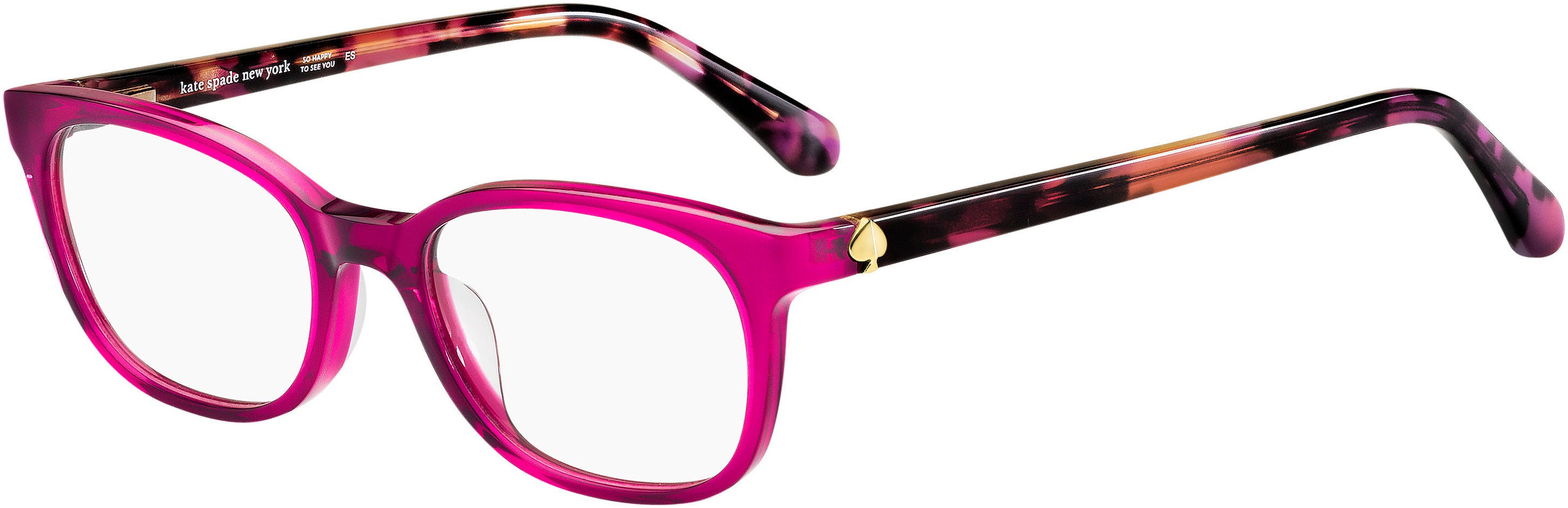 Kate Spade Luella Rectangular Eyeglasses 035J-035J  Pink (00 Demo Lens)