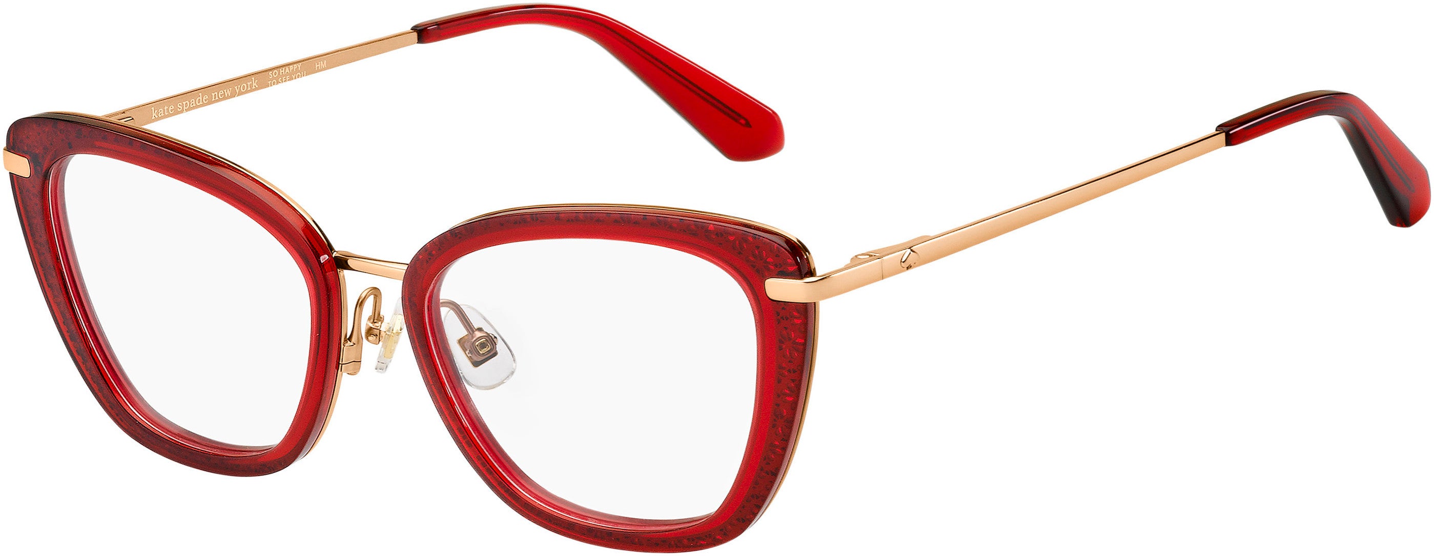 Kate Spade Madeira/G Cat Eye/butterfly Eyeglasses 0C9A-0C9A  Red (00 Demo Lens)