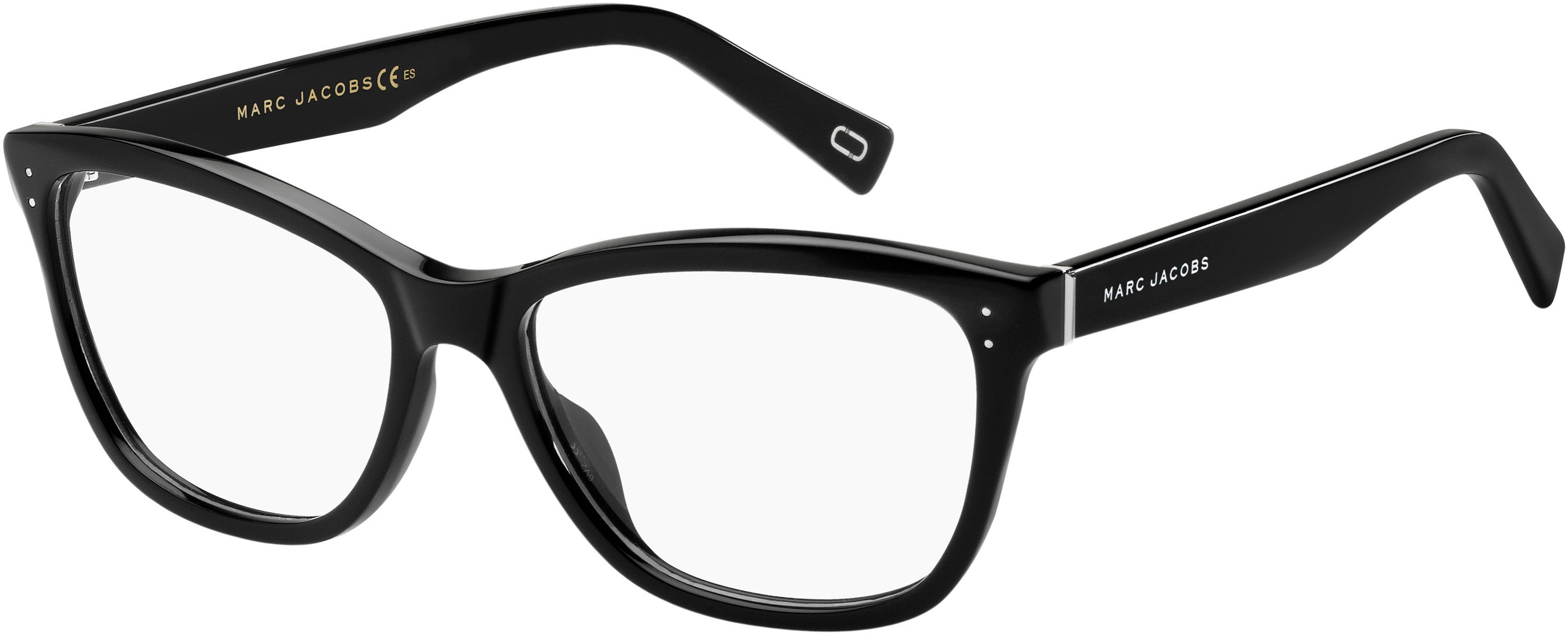 Marc Jacobs Marc 123 Rectangular Eyeglasses 0807-0807  Black (00 Demo Lens)