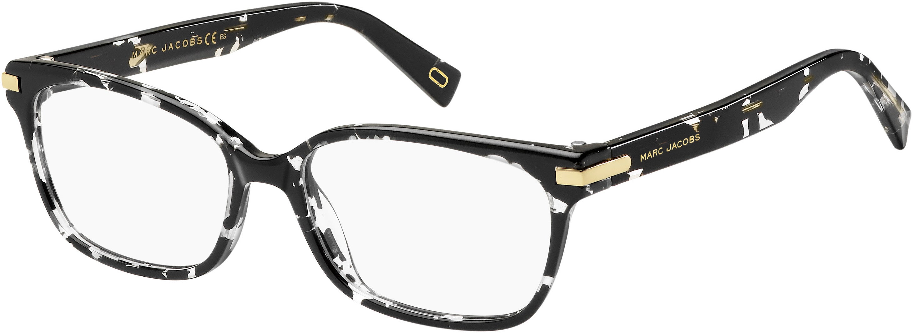 Marc Jacobs Marc 190 Rectangular Eyeglasses 09WZ-09WZ  Havana Black Crystal (00 Demo Lens)