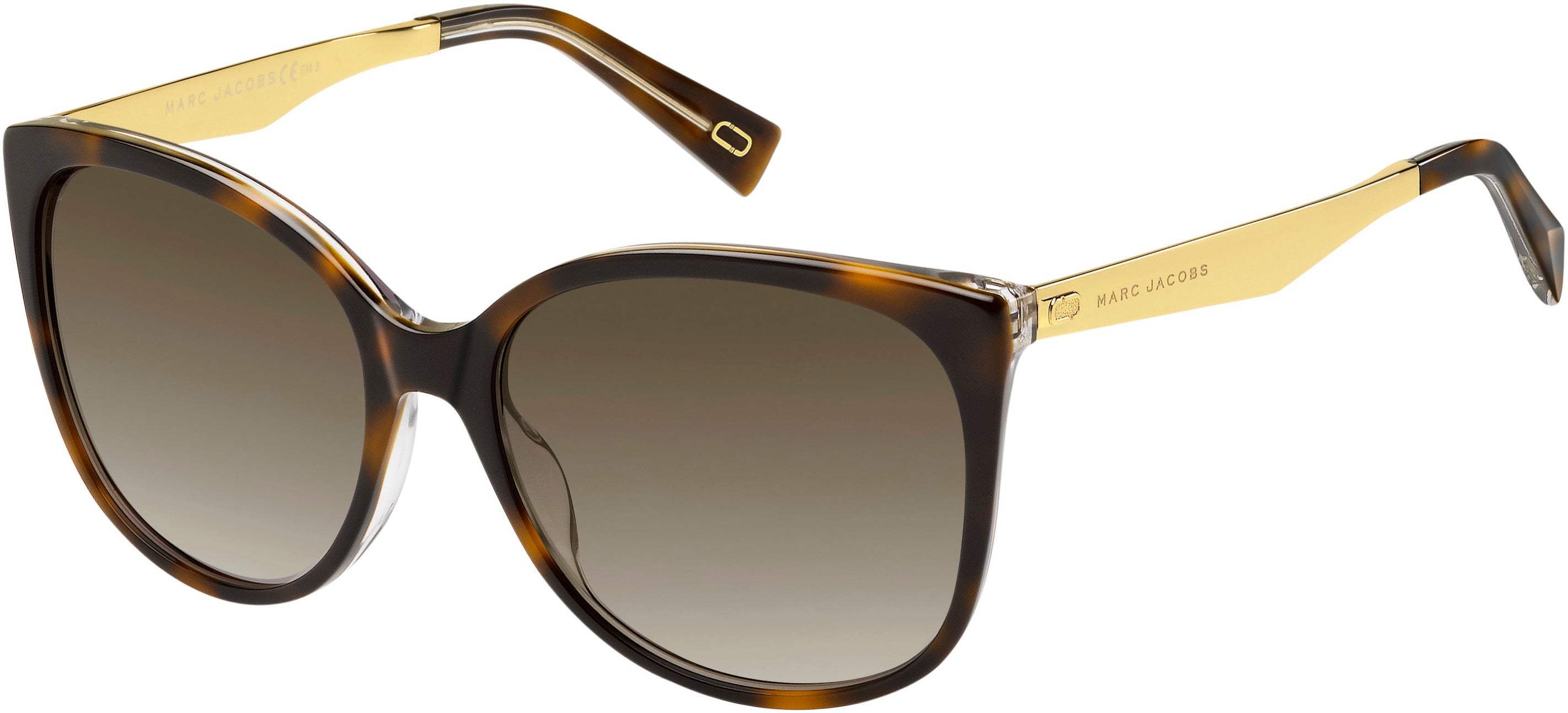 Marc Jacobs Marc 203/S Cat Eye/butterfly Sunglasses 0086-0086  Dark Havana (HA Brown Gradient)