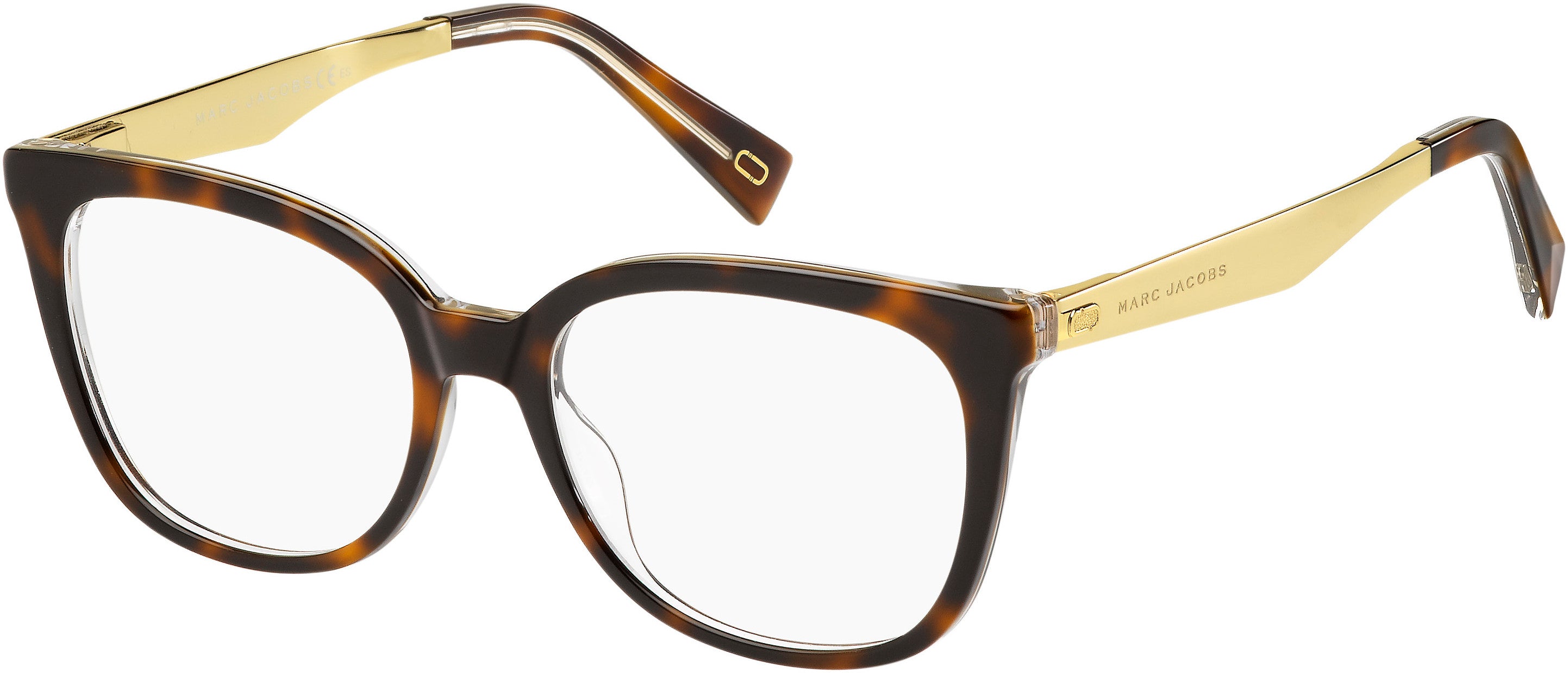 Marc Jacobs Marc 207 Rectangular Eyeglasses 0086-0086  Dark Havana (00 Demo Lens)