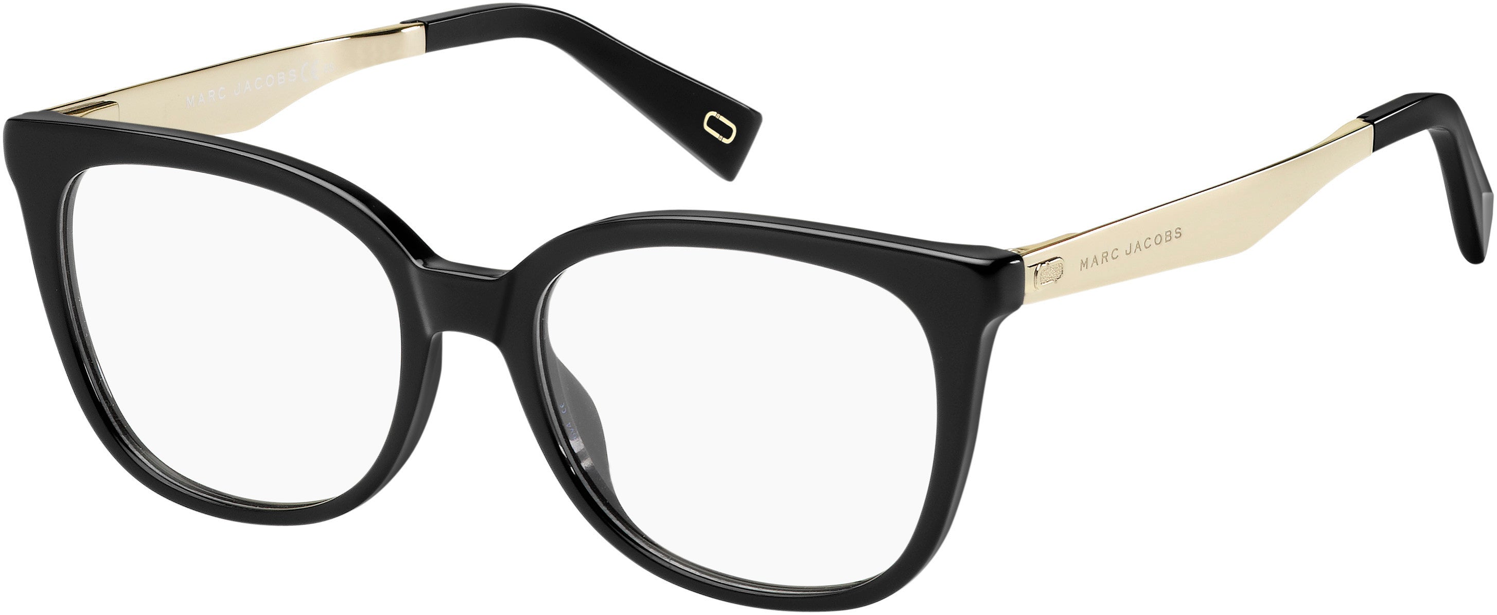 Marc Jacobs Marc 207 Rectangular Eyeglasses 0807-0807  Black (00 Demo Lens)