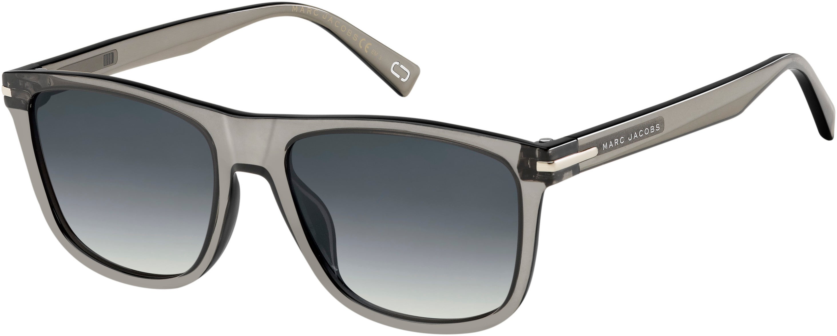 Marc Jacobs Marc 221/S Rectangular Sunglasses 0R6S-0R6S  Gray Black (9O Dark Gray Gradient)