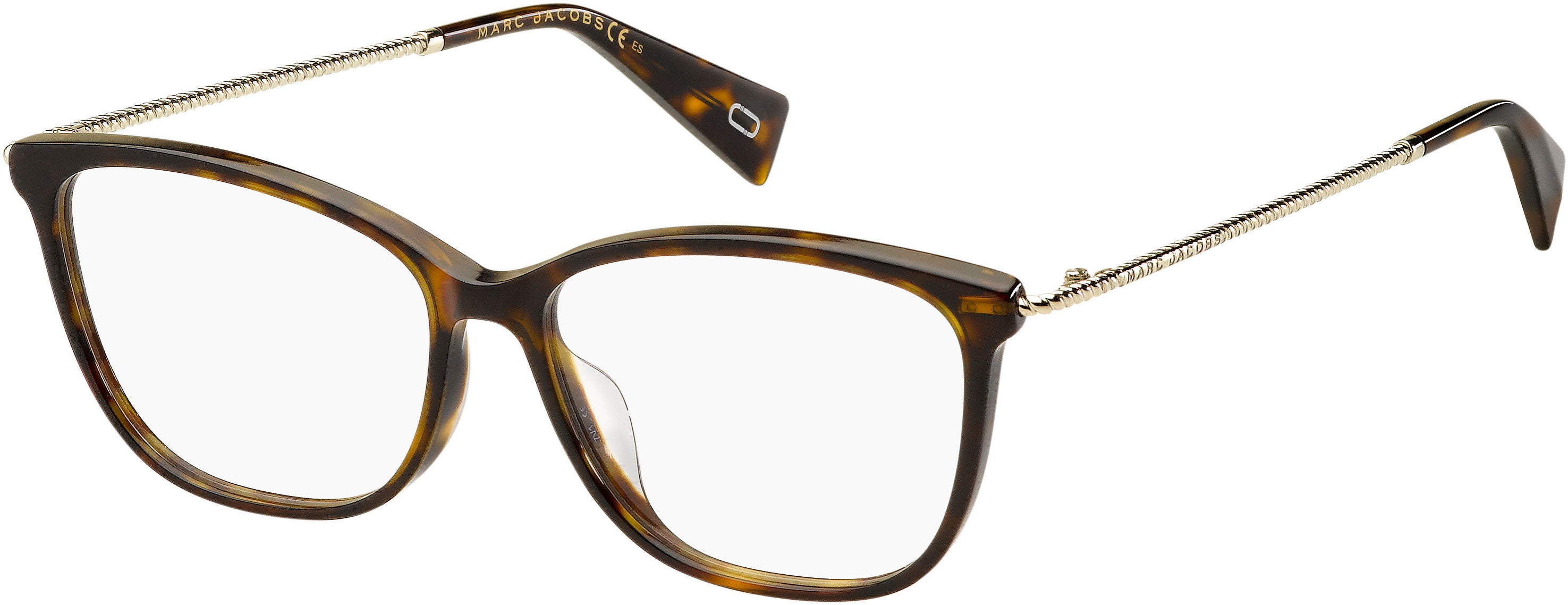 Marc Jacobs Marc 258 Rectangular Eyeglasses 0086-0086  Dark Havana (00 Demo Lens)