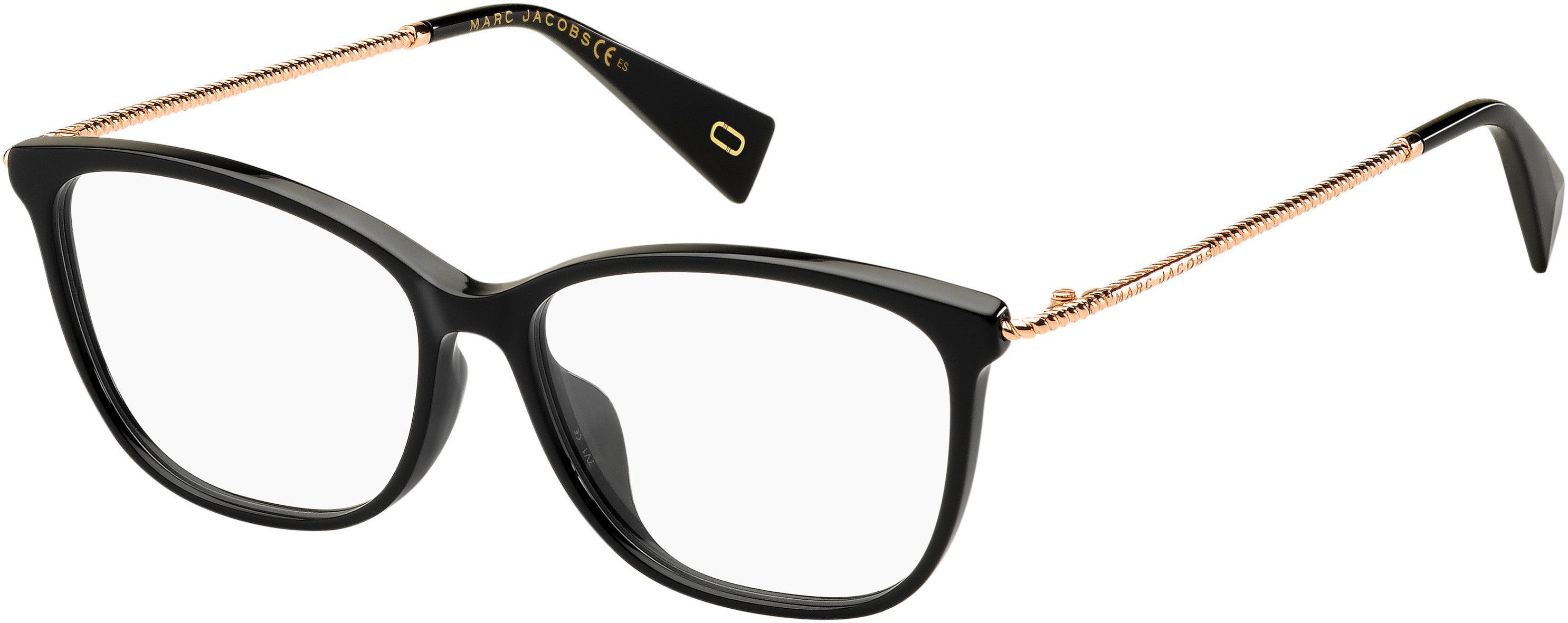Marc Jacobs Marc 258 Rectangular Eyeglasses 0807-0807  Black (00 Demo Lens)