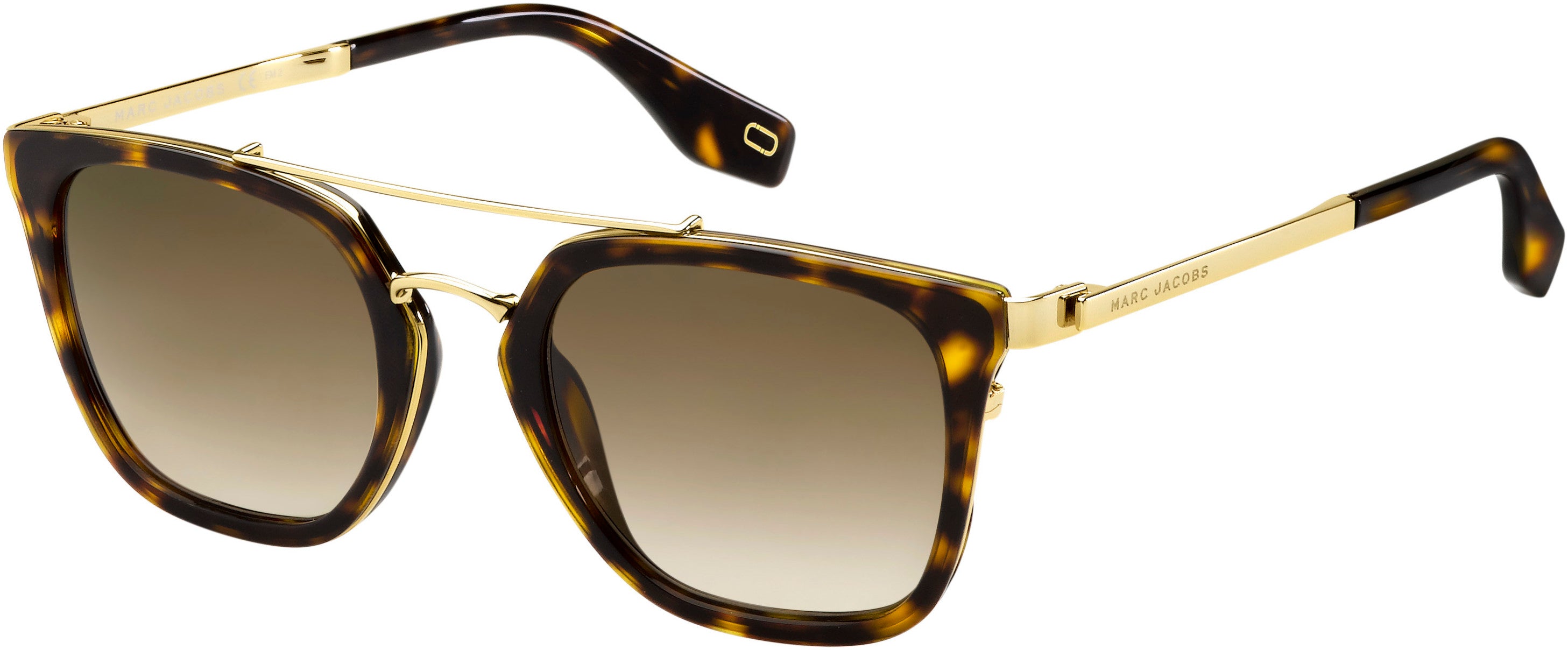 Marc Jacobs Marc 270/S Square Sunglasses 02IK-02IK  Havana Gold (HA Brown Gradient)