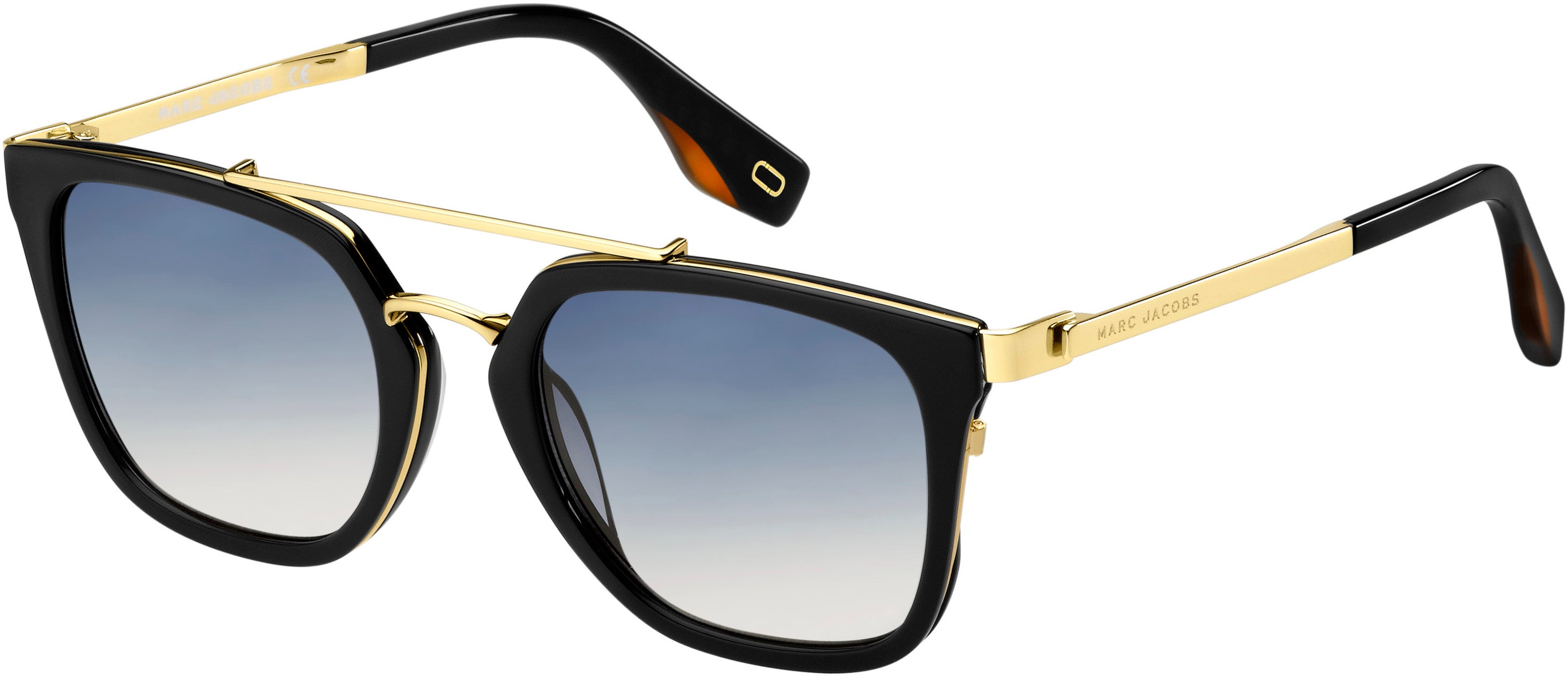 Marc Jacobs Marc 270/S Square Sunglasses 0807-0807  Black (1V Blsf Gdsp)