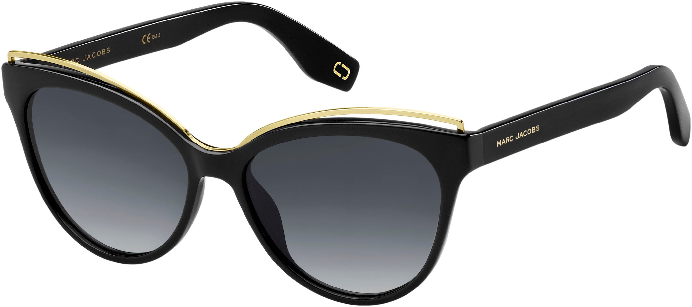 Marc Jacobs Marc 301/S Cat Eye/butterfly Sunglasses 0807-0807  Black (9O Dark Gray Gradient)