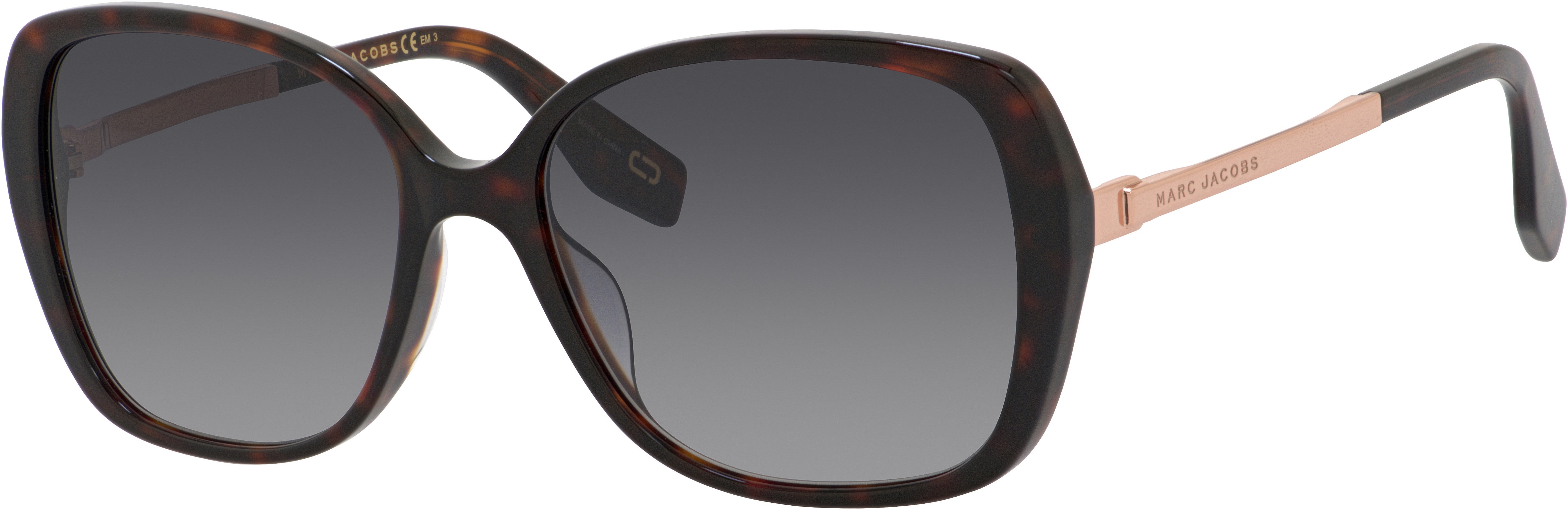 Marc Jacobs Marc 304/S Cat Eye/butterfly Sunglasses 0086-0086  Dark Havana (9O Dark Gray Gradient)